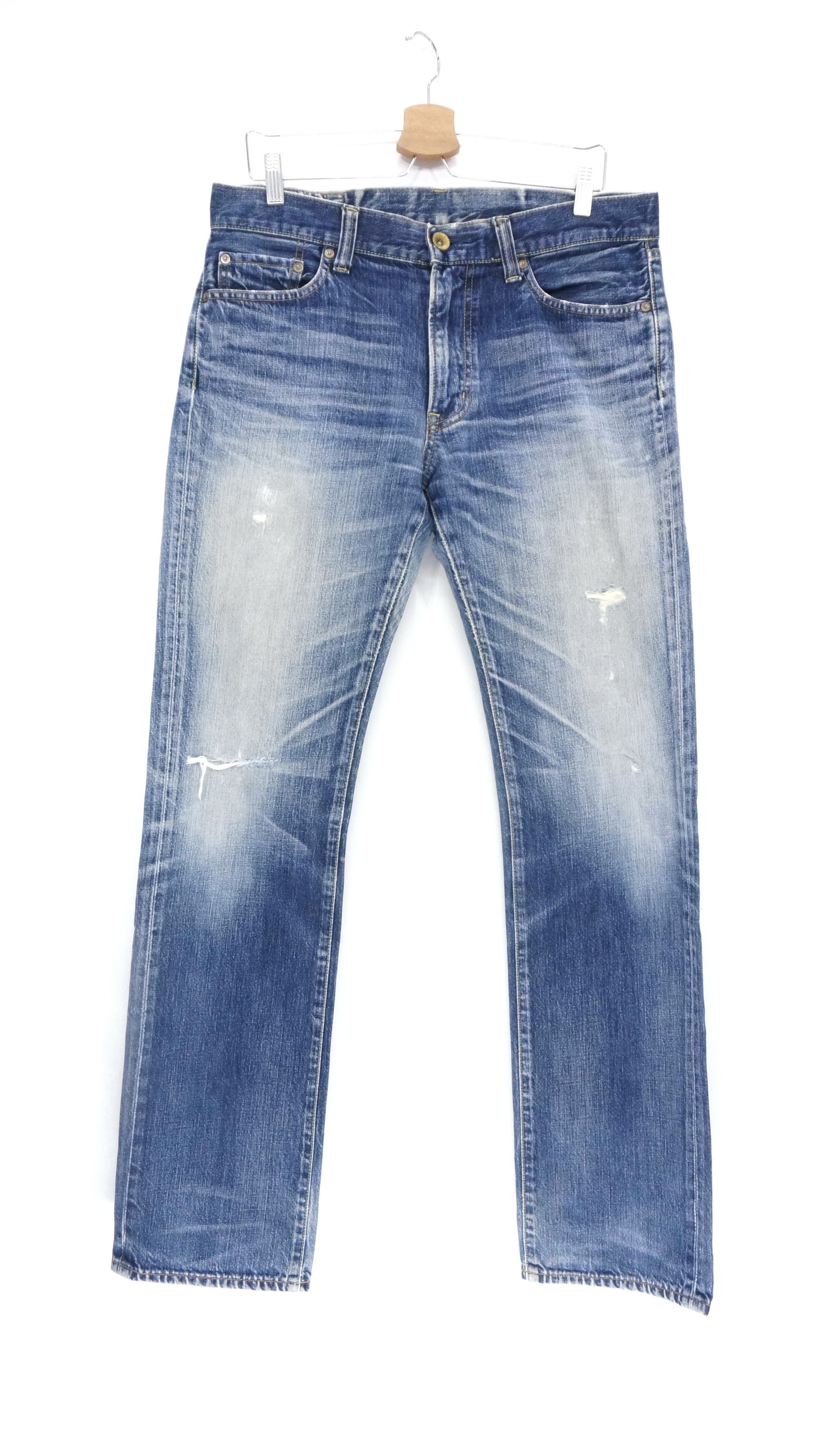 Uniqlo Jeans UJ S002 Distressed Ripped Vintage Jeans W34 - 2