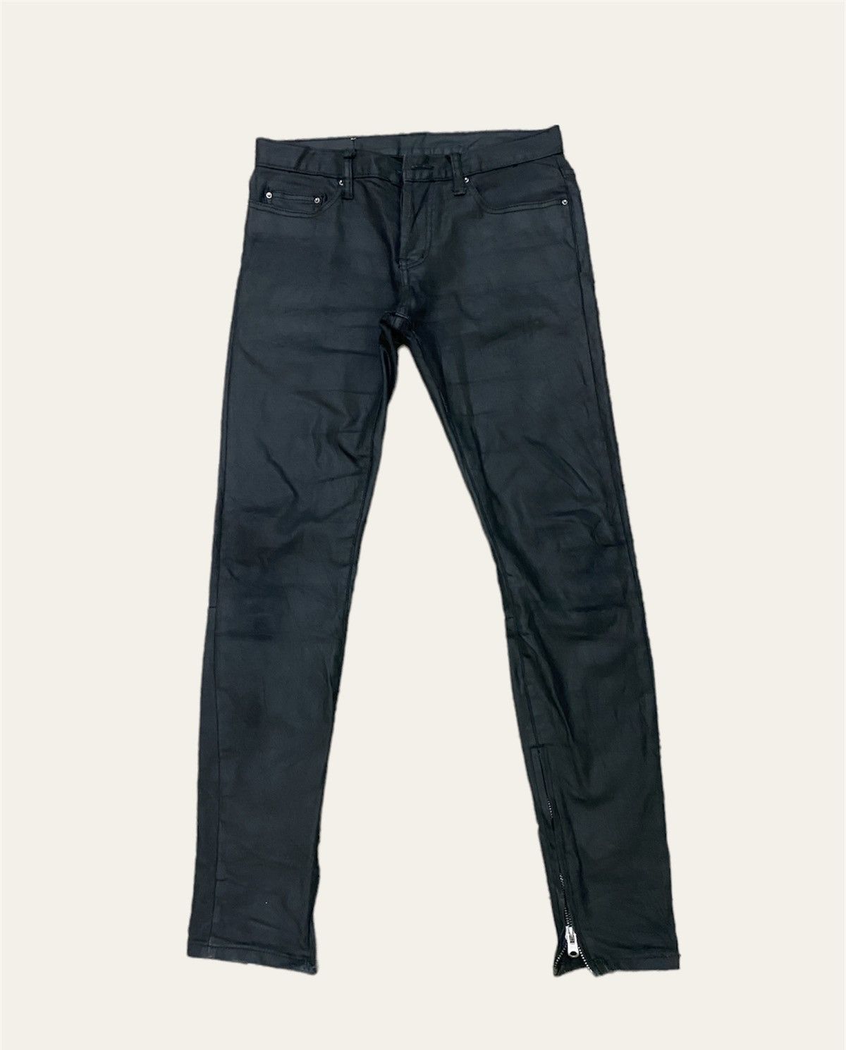 Designer - MNMLCOATED WAXED DENIM ZIPPER SKINNY S37 - 1