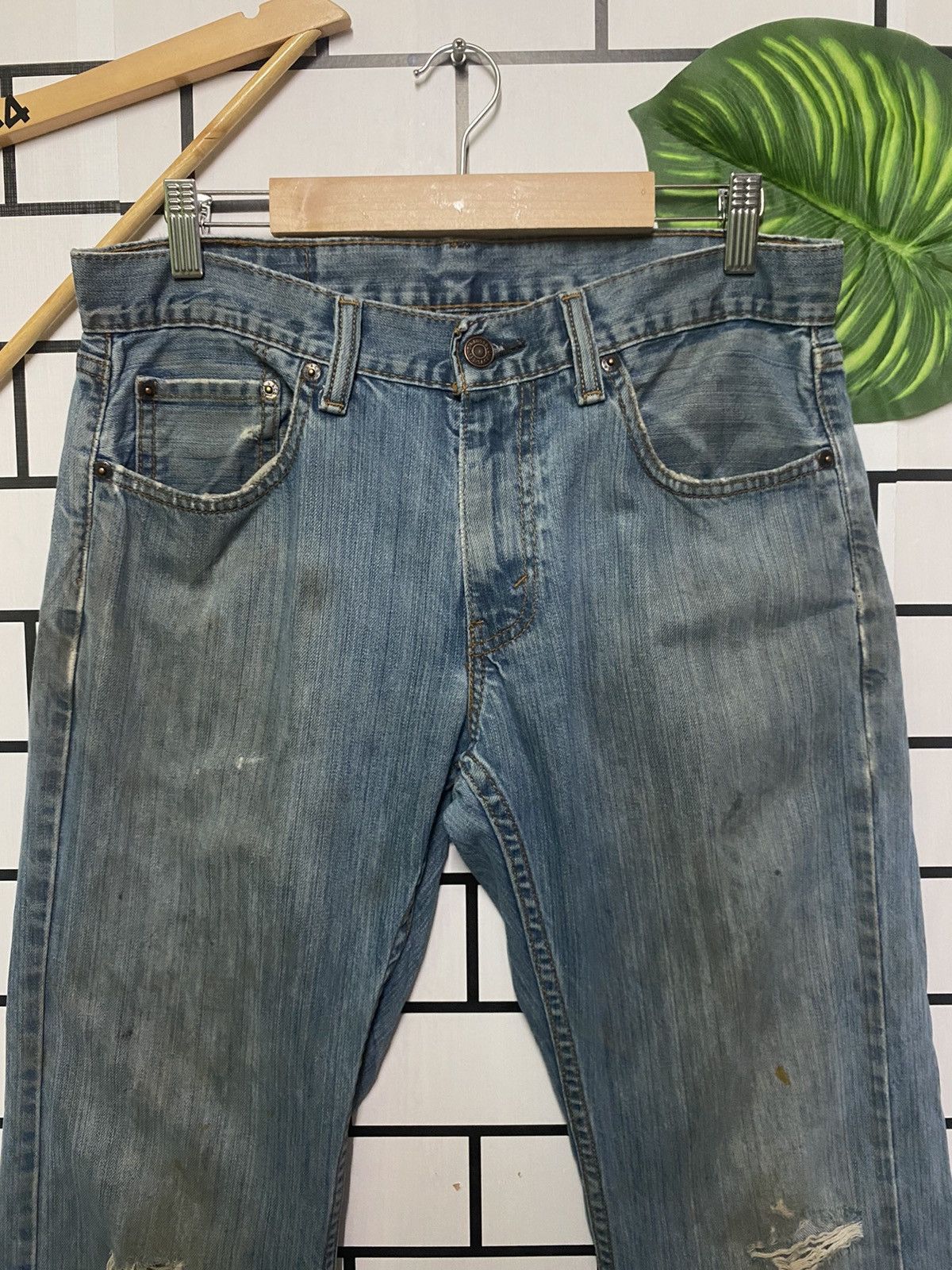 Vintage - Dirty Blue LEVIS Distressed Denim Jeans -L18 - 3