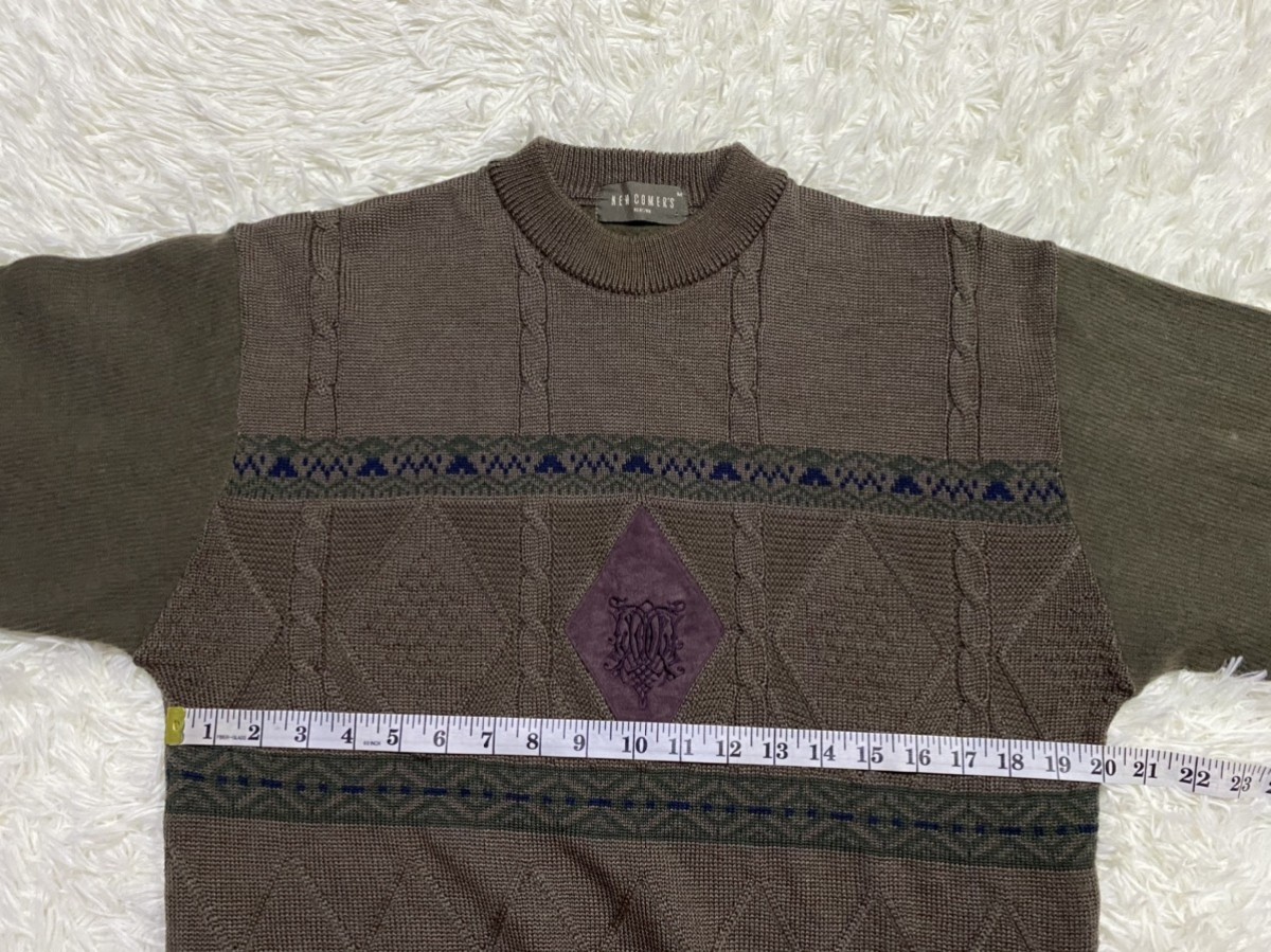 Coloured Cable Knit Sweater - New Comer's Wool Blend Cable Knit Sweater Pullover - 12