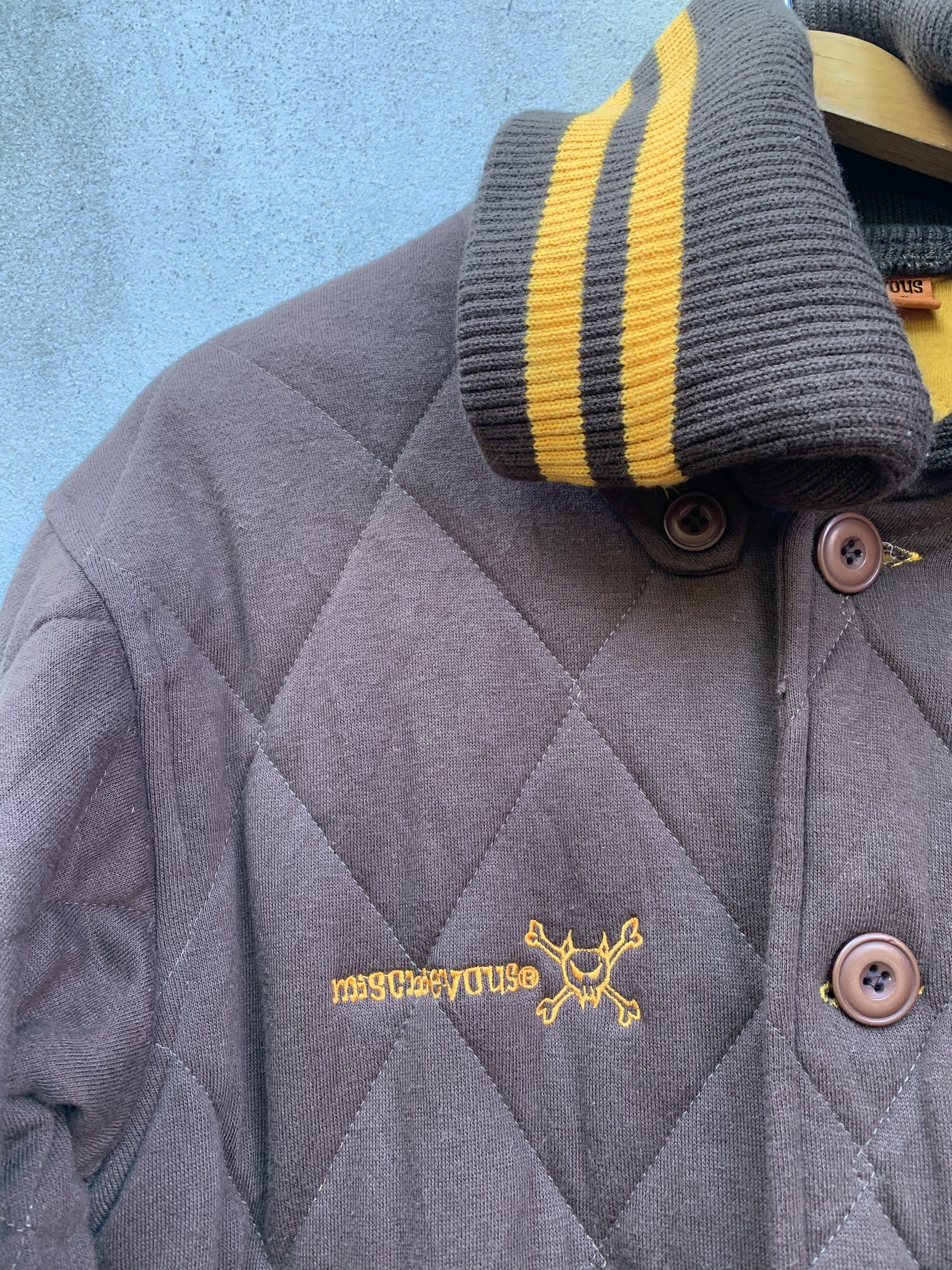 Vintage - Vintage Mischievous Big Collar Quilted Jacket - 14