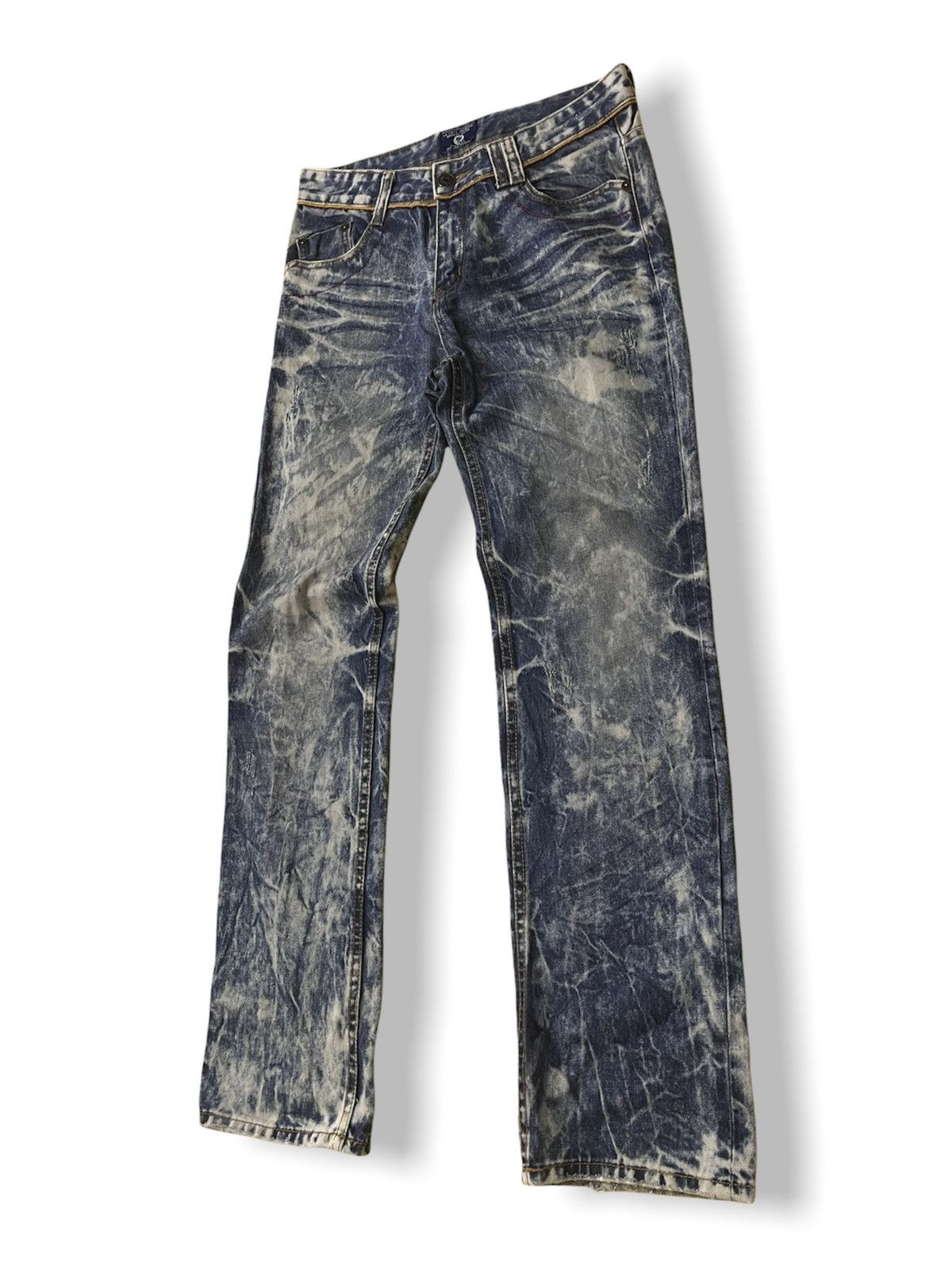 Vintage - INTERROGATION BLEACH DENIM JEANS AVANT GARDE - 4