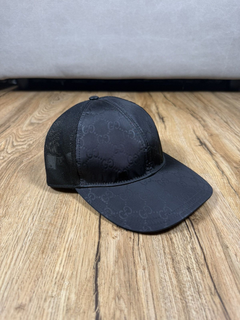 Gucci GG Supreme Monogram Mesh Trucker Hat – Black - 1