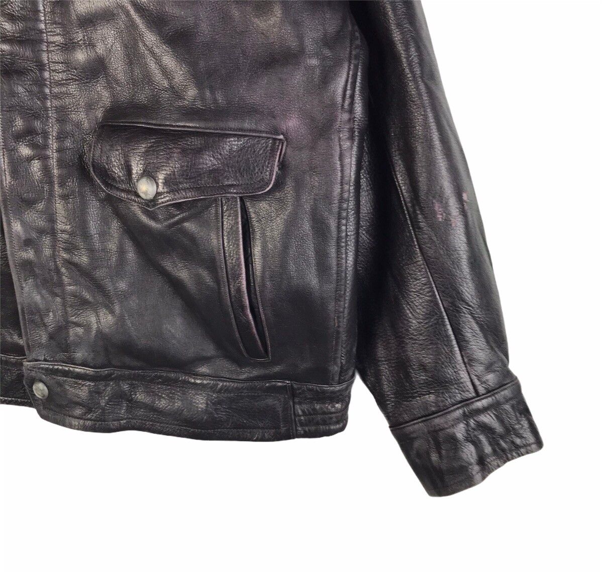 Vintage Superman Sherpa Lined Leather Jacket - 9