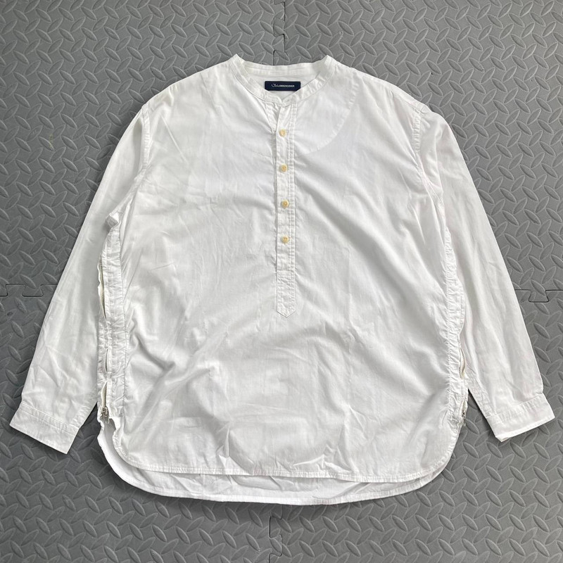 John Undercover Band Collar Side Zipper Shirt - 1