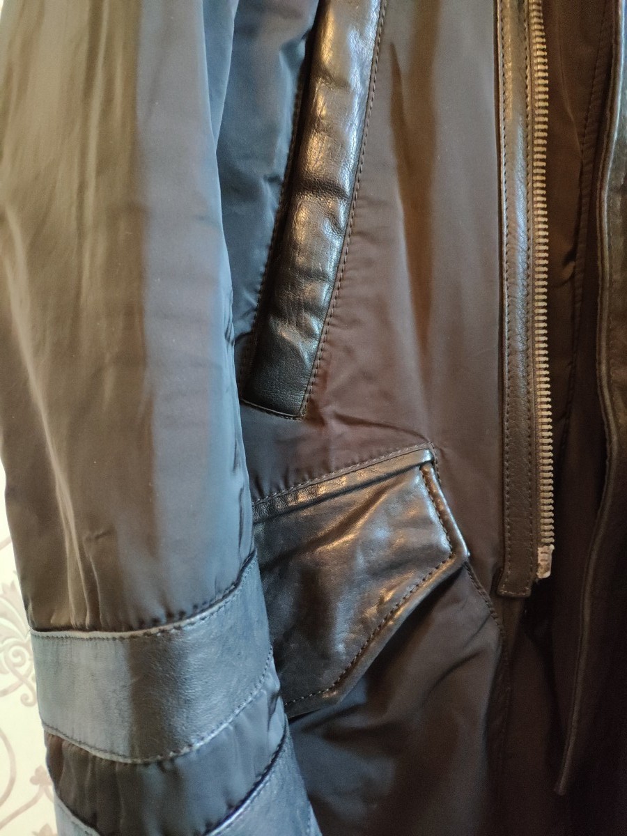 Jan & Carlos - Leather and nylon long coat.Like Rick Owens or Julius - 6