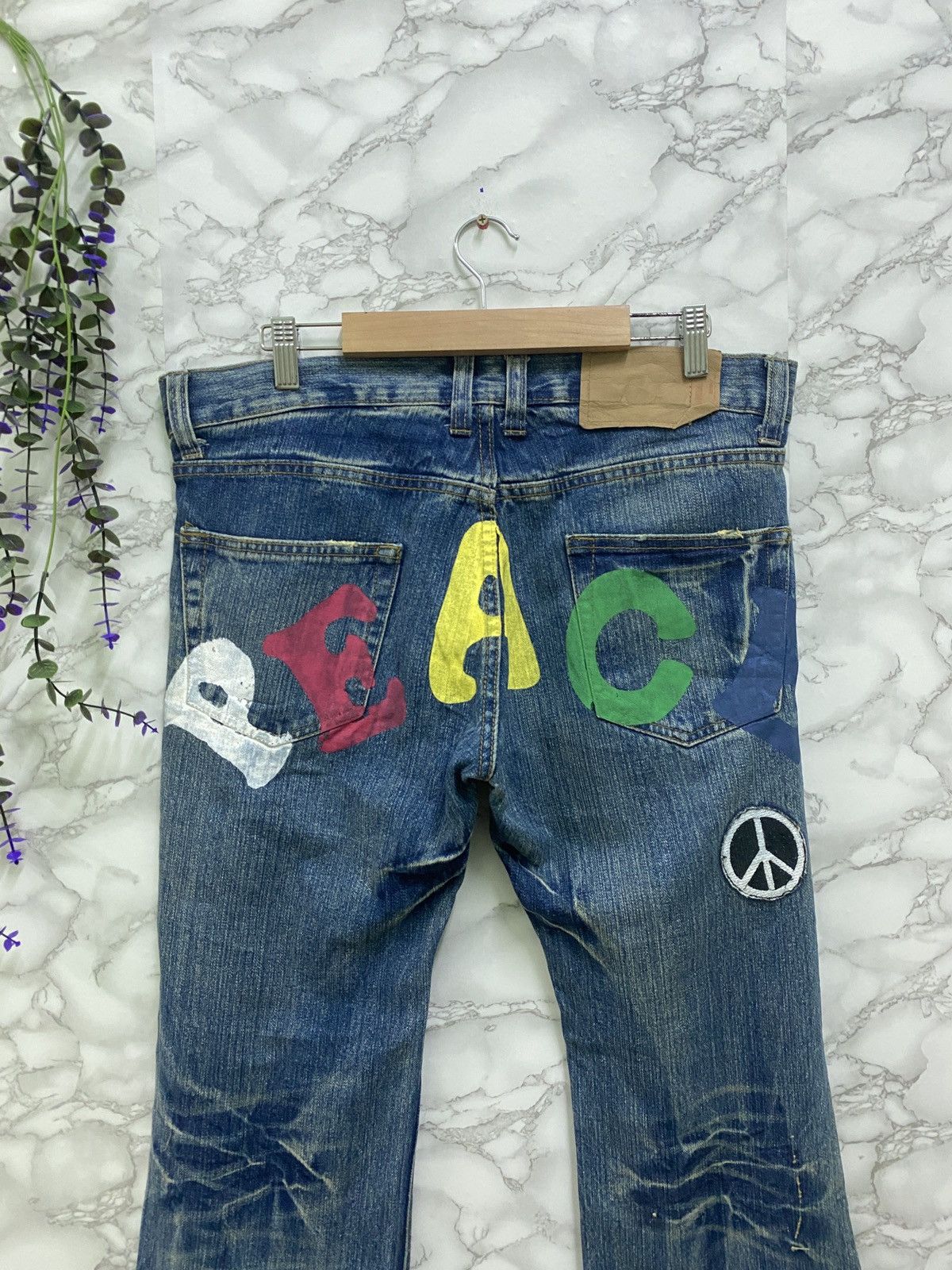 Designer - Vintage POINT LOMA Daicock Peace Denim Evisu Inspired - 8