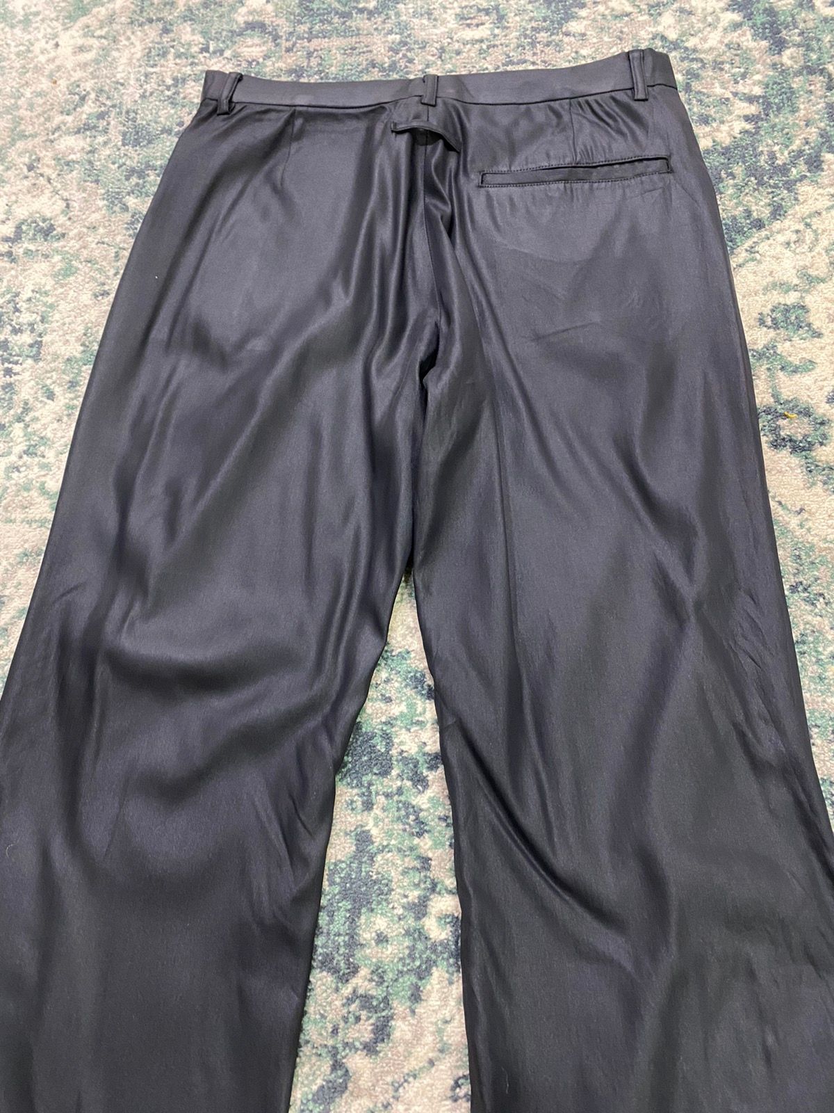 1990s Jean Paul Gaultier Homme Black Nylon Laced Flared Pant - 10
