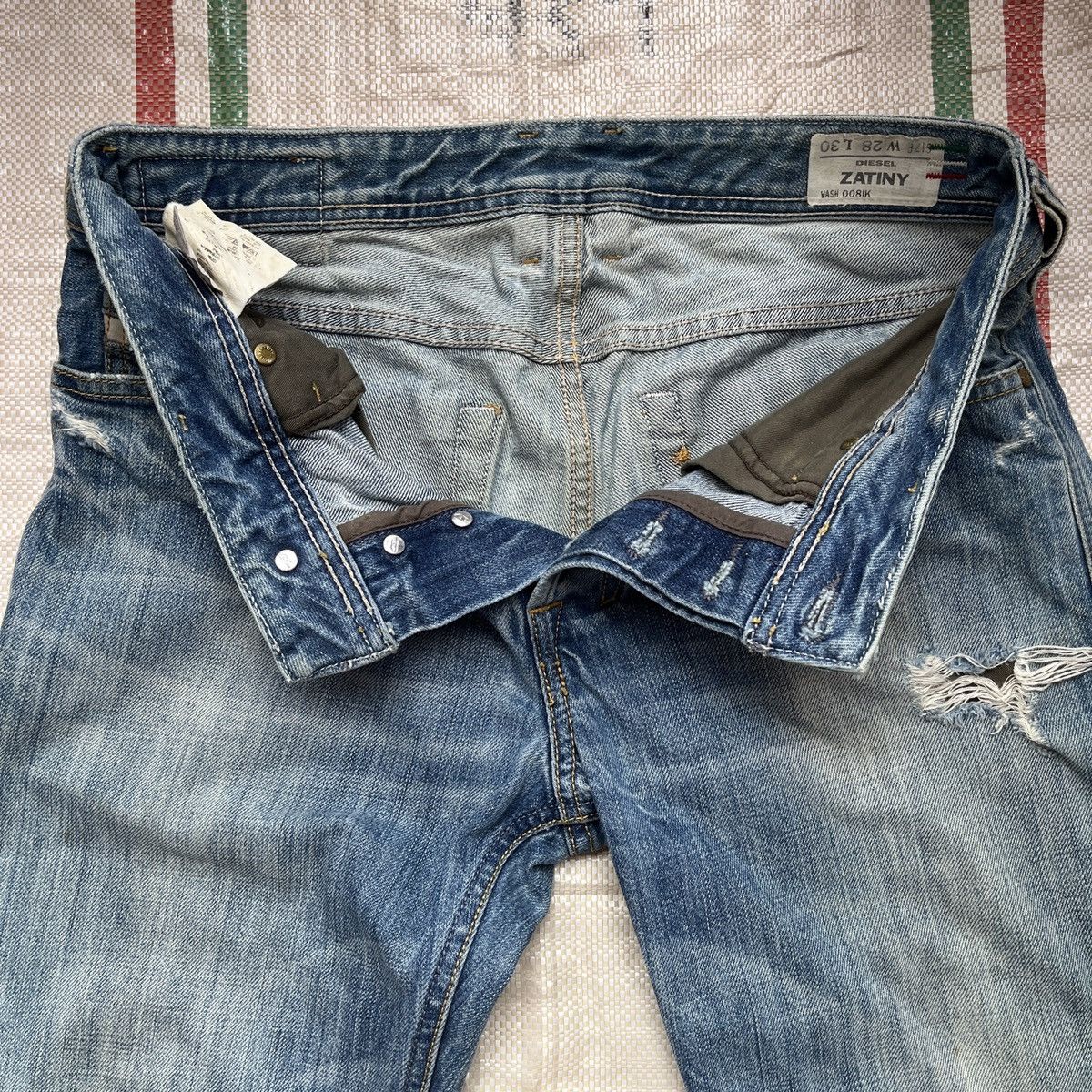Distressed Diesel Black Zatiny Denim Jeans Made In Italy - 11
