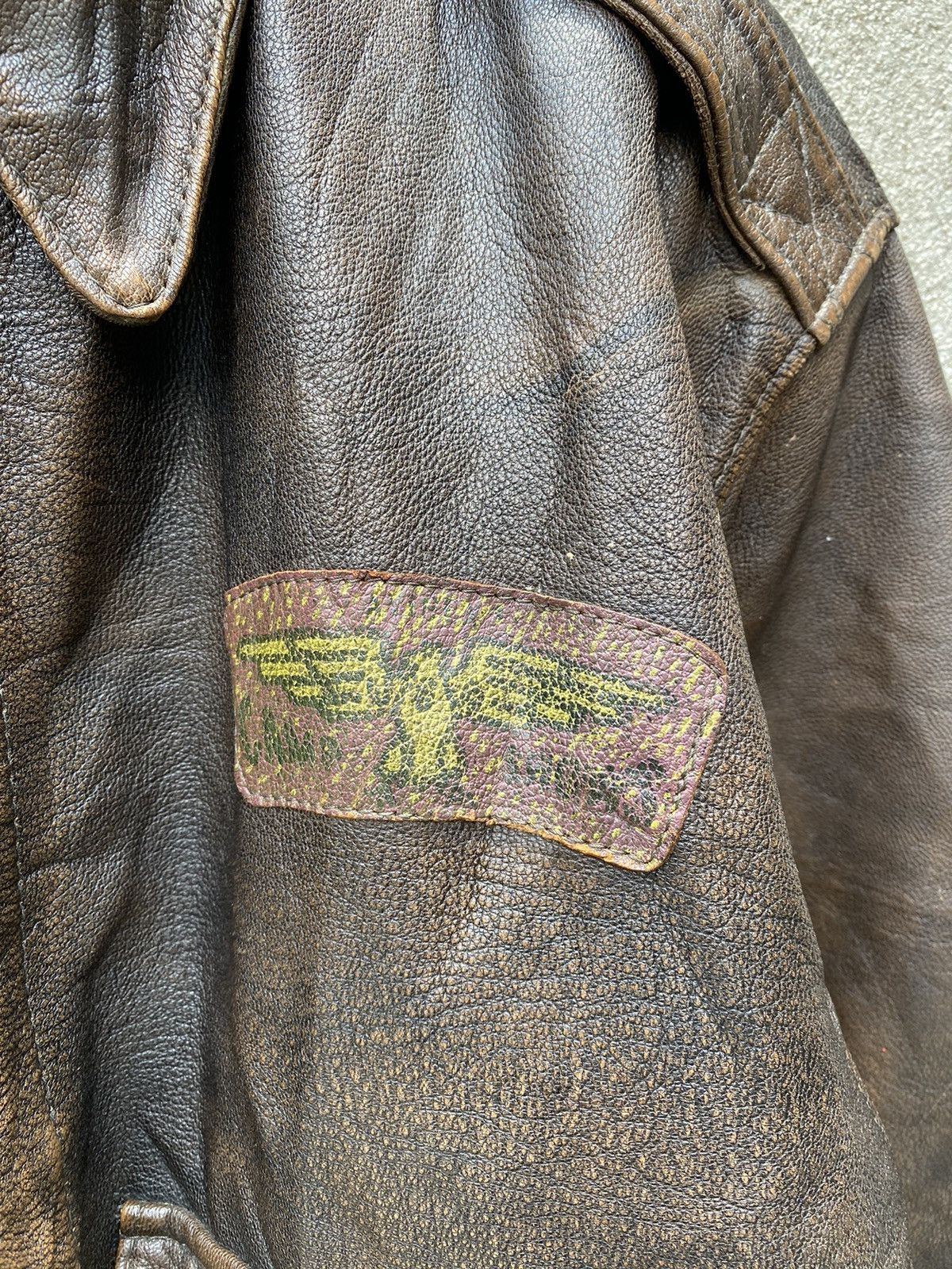 🔥 1980’s Avirex Glenn Miller Aaf Band Leather Bomber Jacket - 10