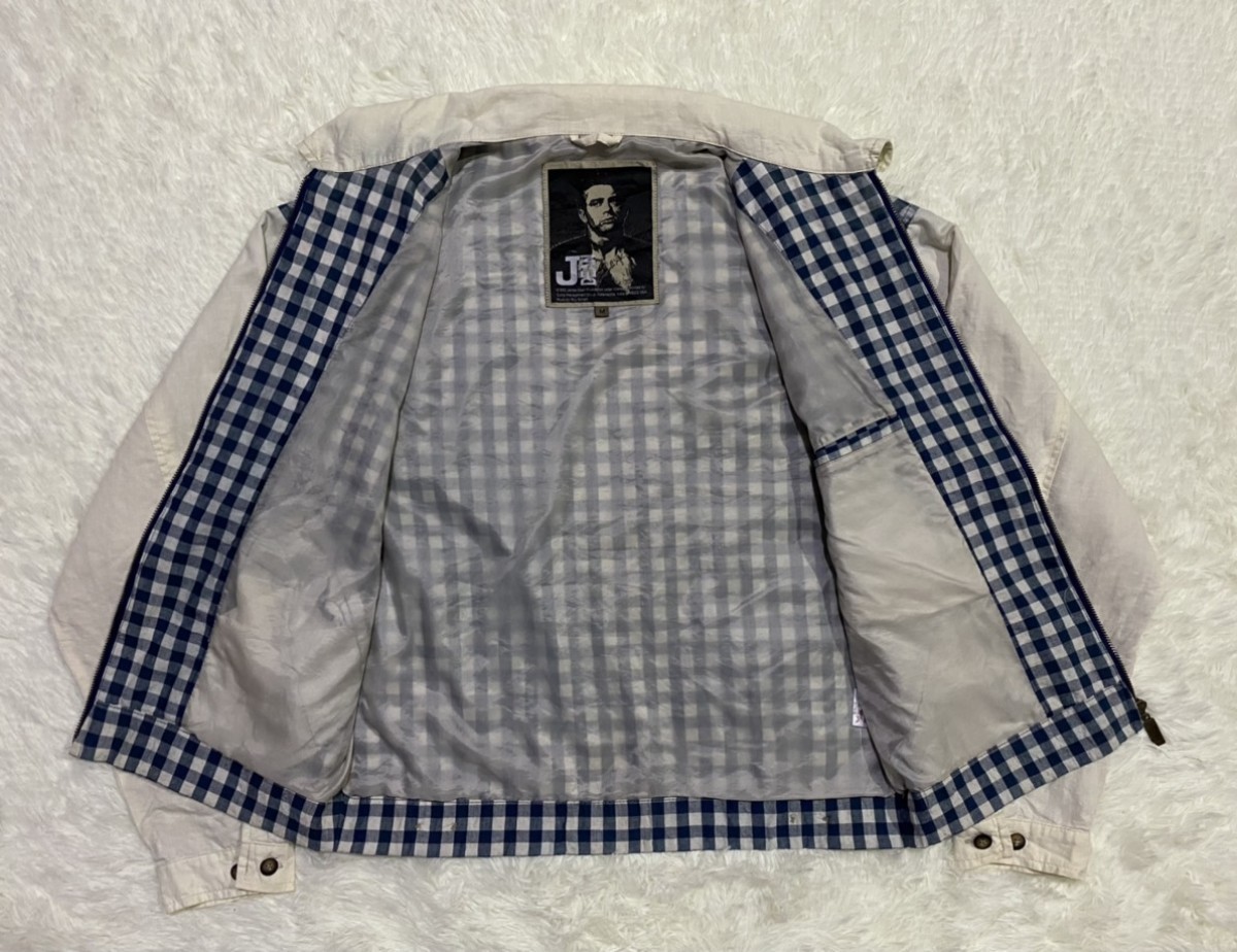 Vintage - Checkered James Dean Linen Cotton Zipper Jacket - 16