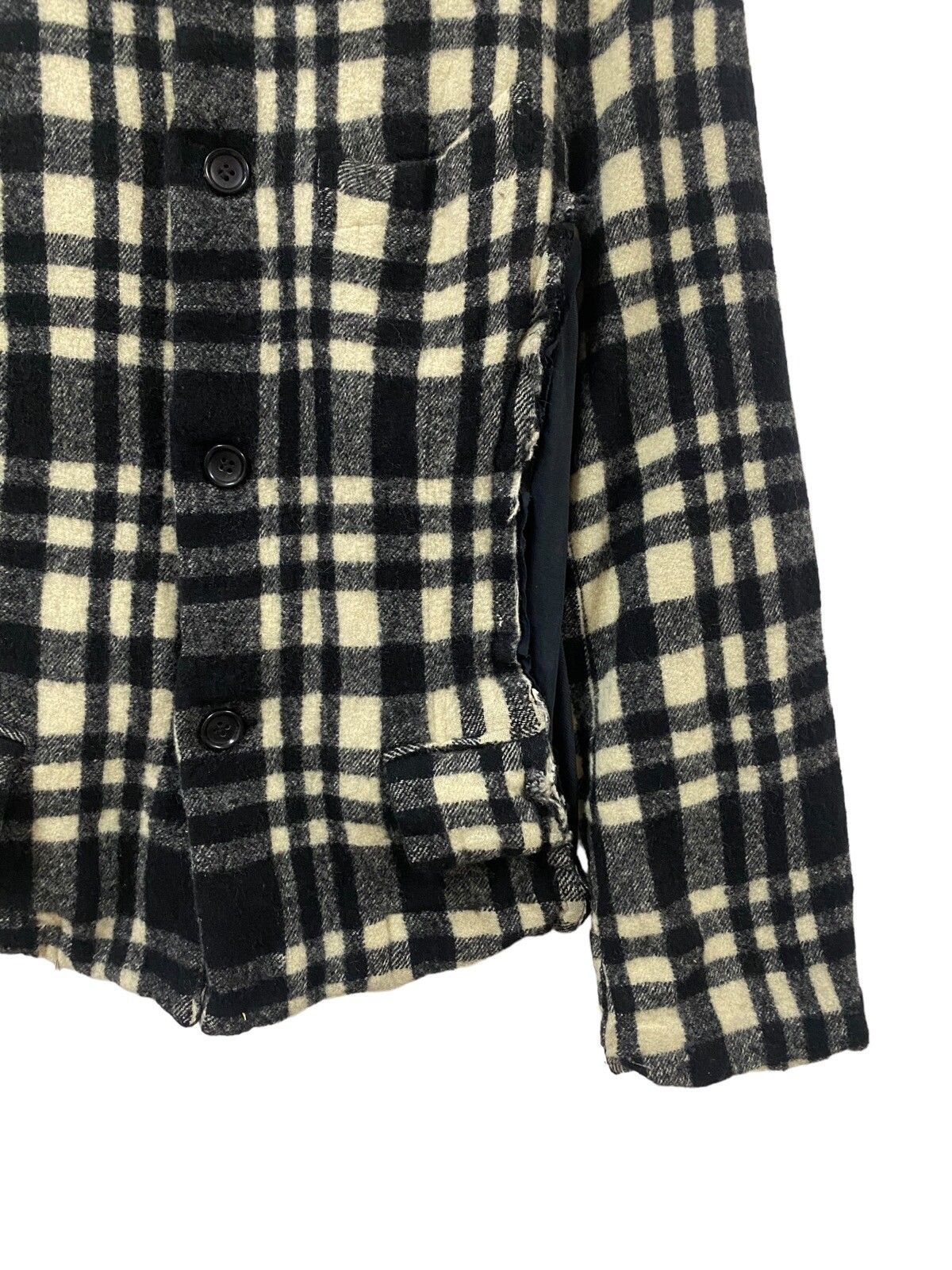 AD2007🔥Comme Des Garçons Plaid Wool Hybrid Jacket - 8