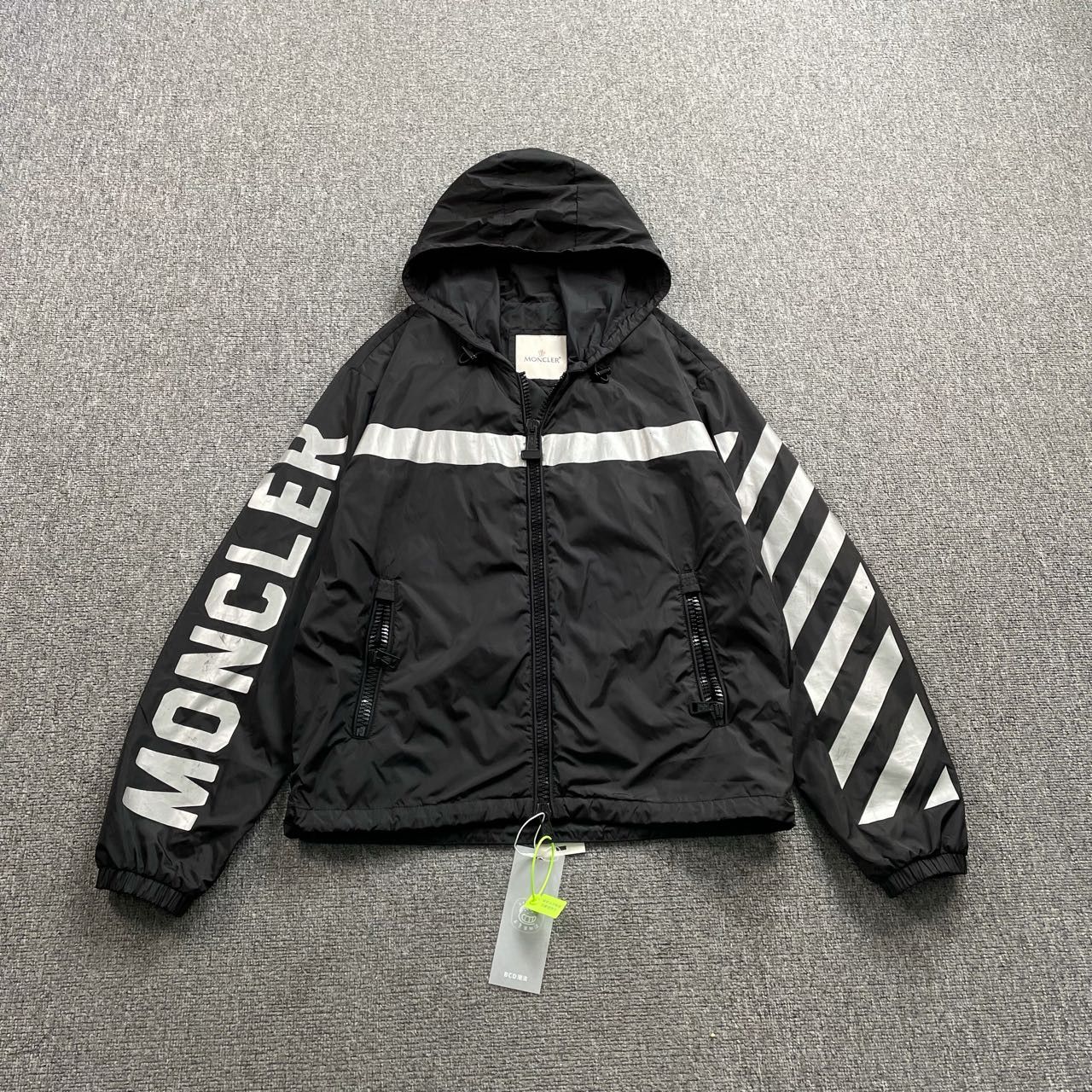 Moncler x Off-white 3M Reflective Zip-up Hoodie Light Jacket - 1