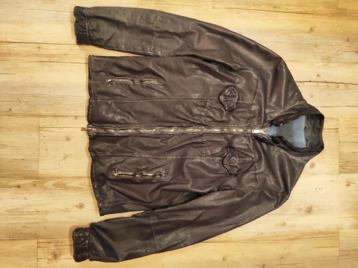 Giorgio Brato - Washed leather biker jacket.Like GUIDI or Julius - 3