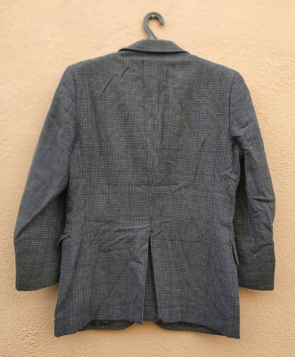 's Checkered Wool Jacket Blazer - 2