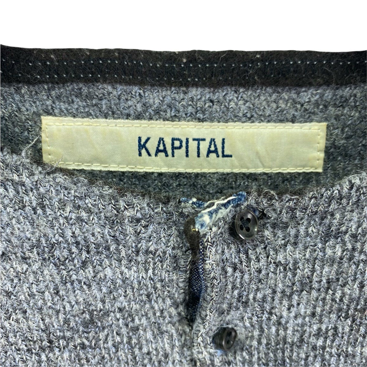 Kapital Hirata Half Buttoned Wool Long Sleeve - 6