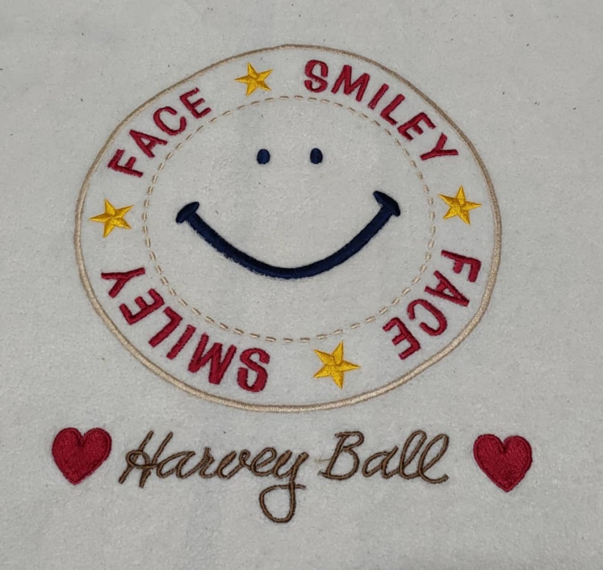Designer - Smiley Face Embroidered Fleece Hoodie - 4