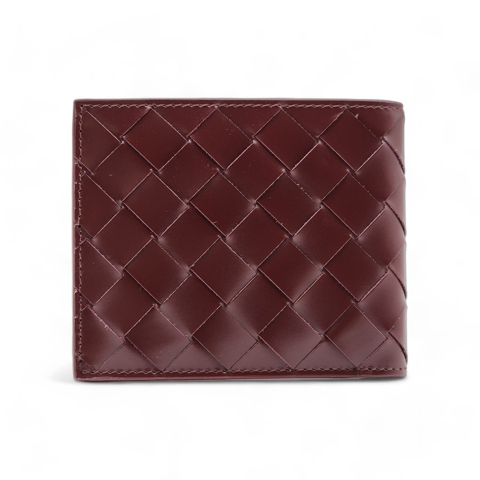 Bottega Veneta Nappa Maxi Intrecciato Bi-Fold Wallet Barolo - 2