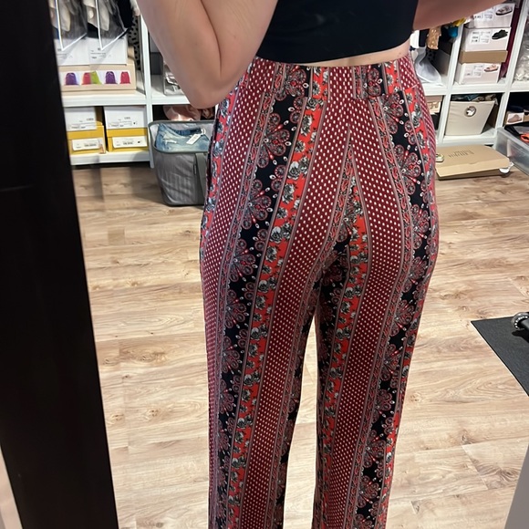 H&M Divided Wide Leg Pull on Boho Printed Pants - 9