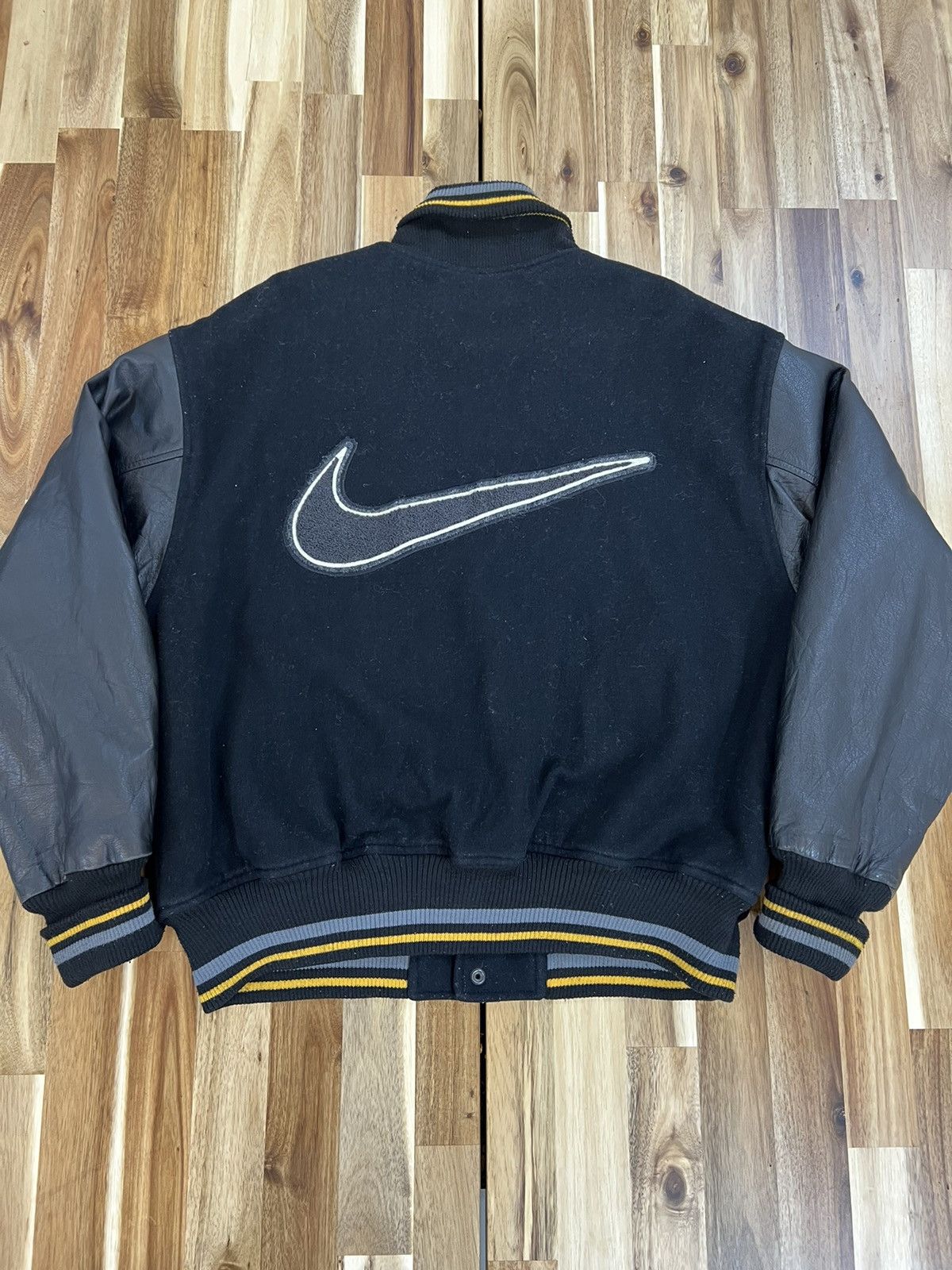 Nike Swoosh Big Logo Varsity Jacket - 1