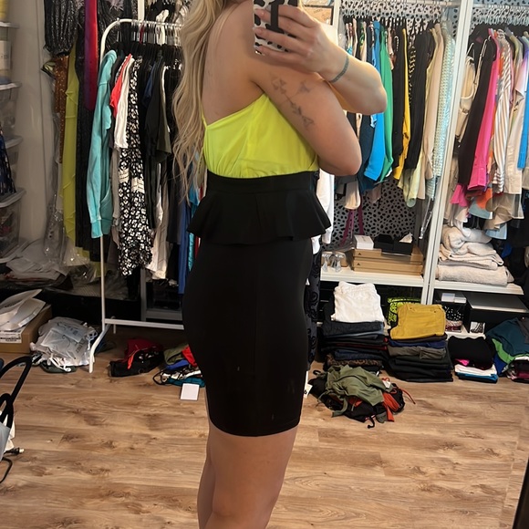 BLVD Neon Peplum Tank Dress - 5