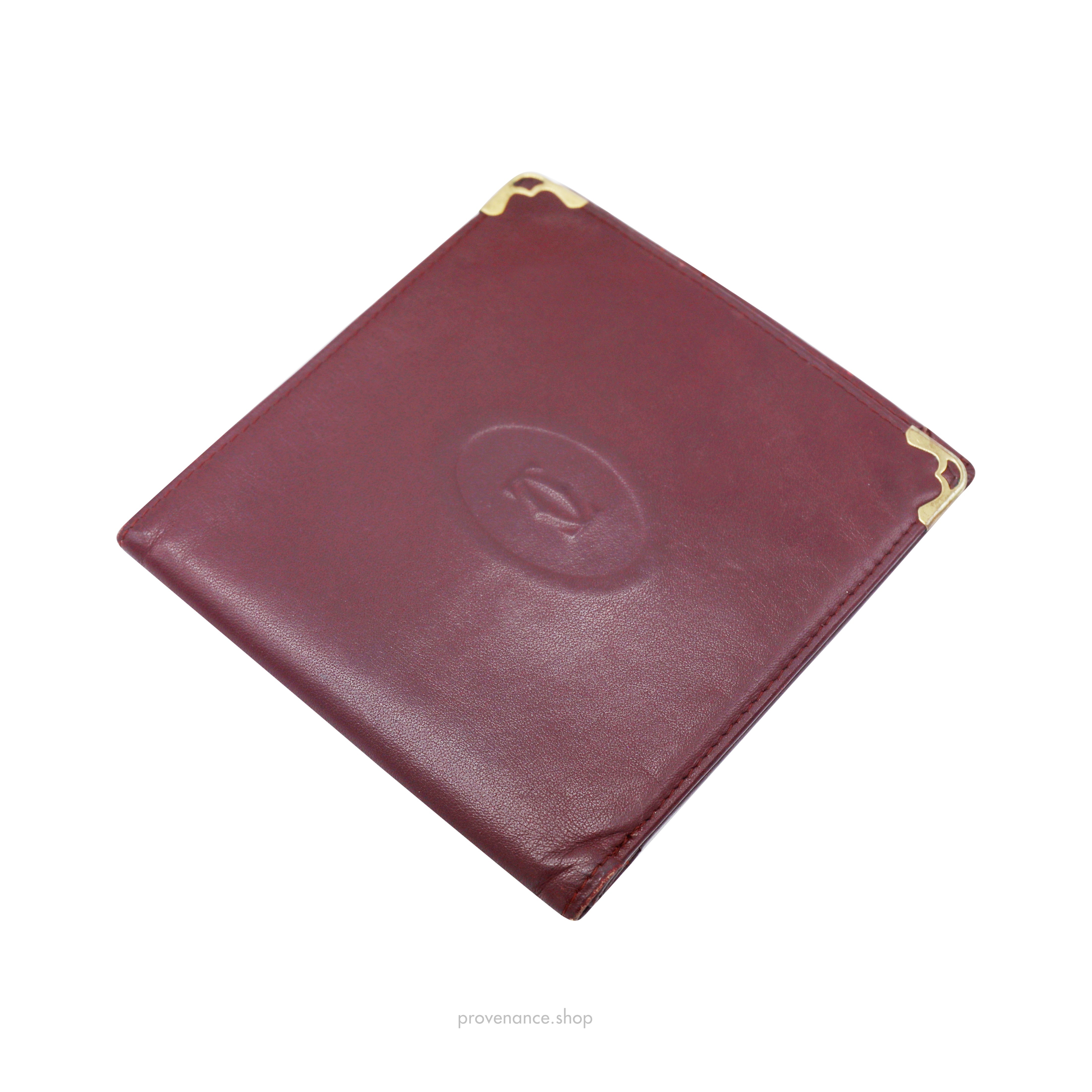 Cartier Bifold Wallet - Burgundy Calfskin Leather - 3