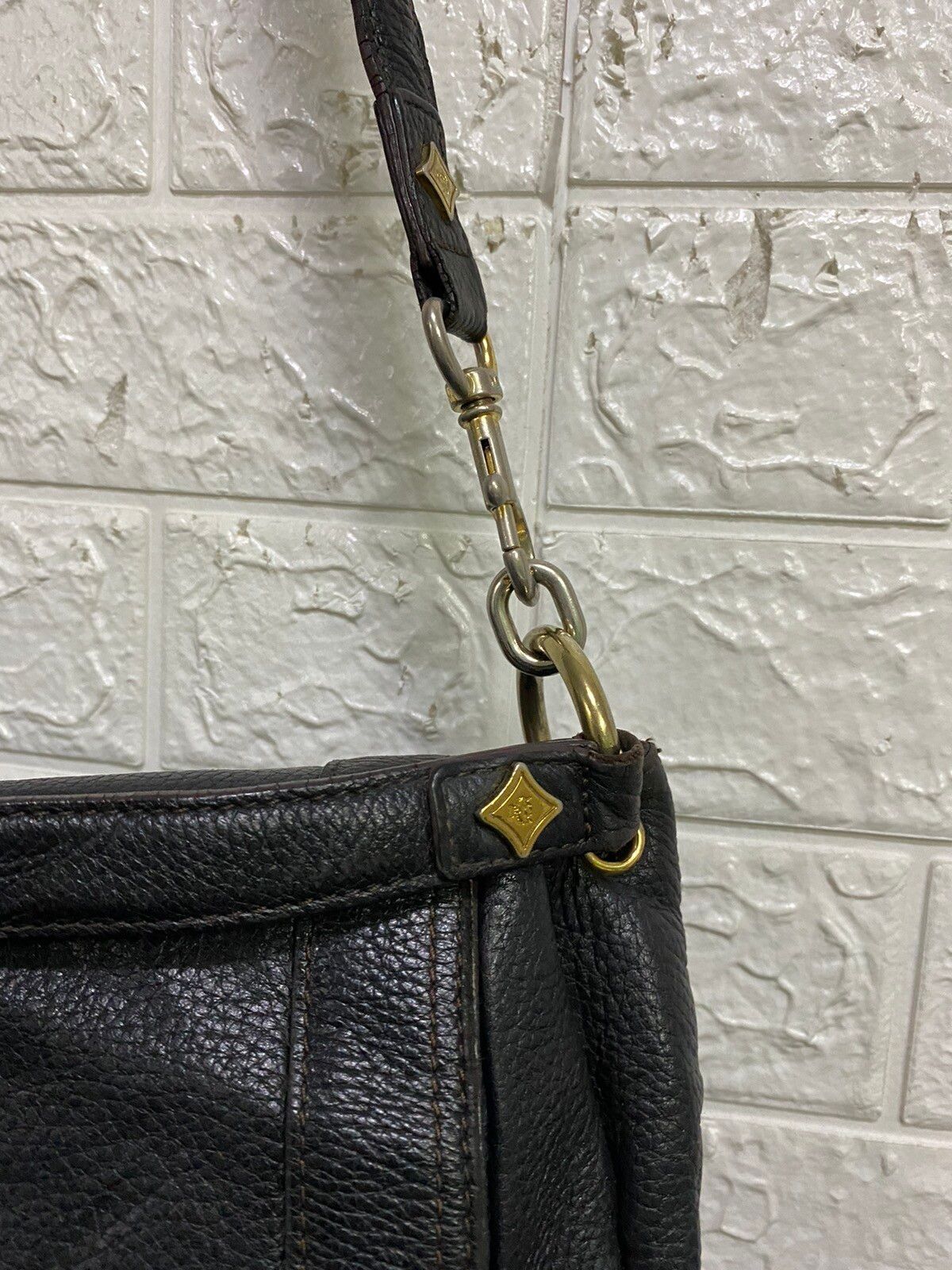 Authentic MCM Leather Shoulder Bag - 5