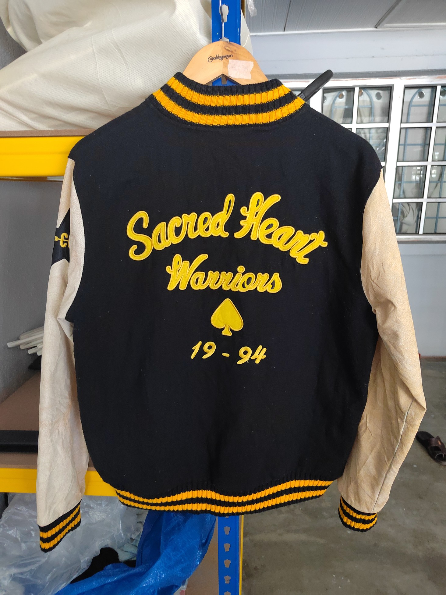 supreme sacred heart varsity Jacket - 5