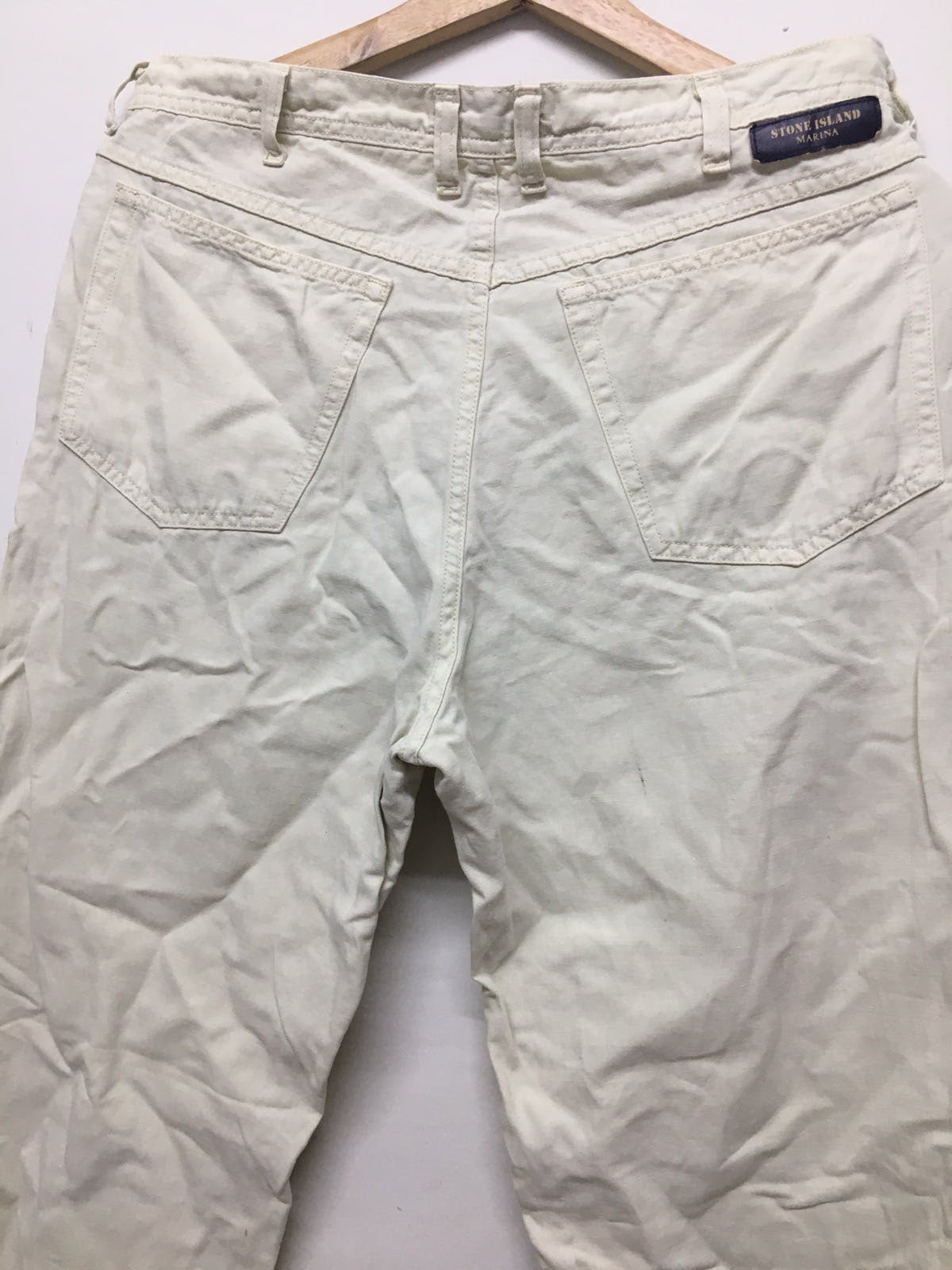 vintage stone island marina white pants - 7