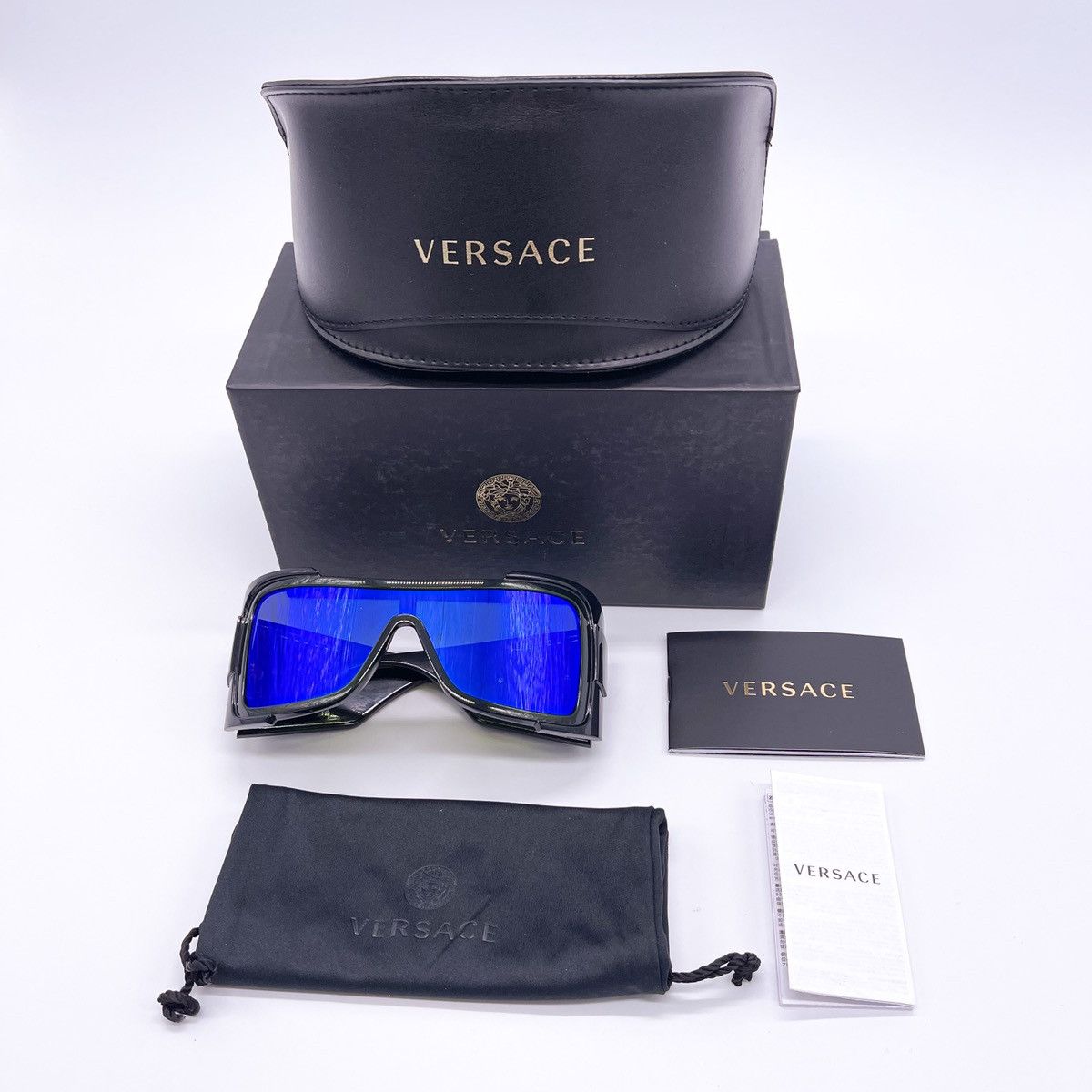 NEW VE4451 GB1/55 UNISEX SHIELD SUNGLASSES VERSACE MOD 4451 - 12