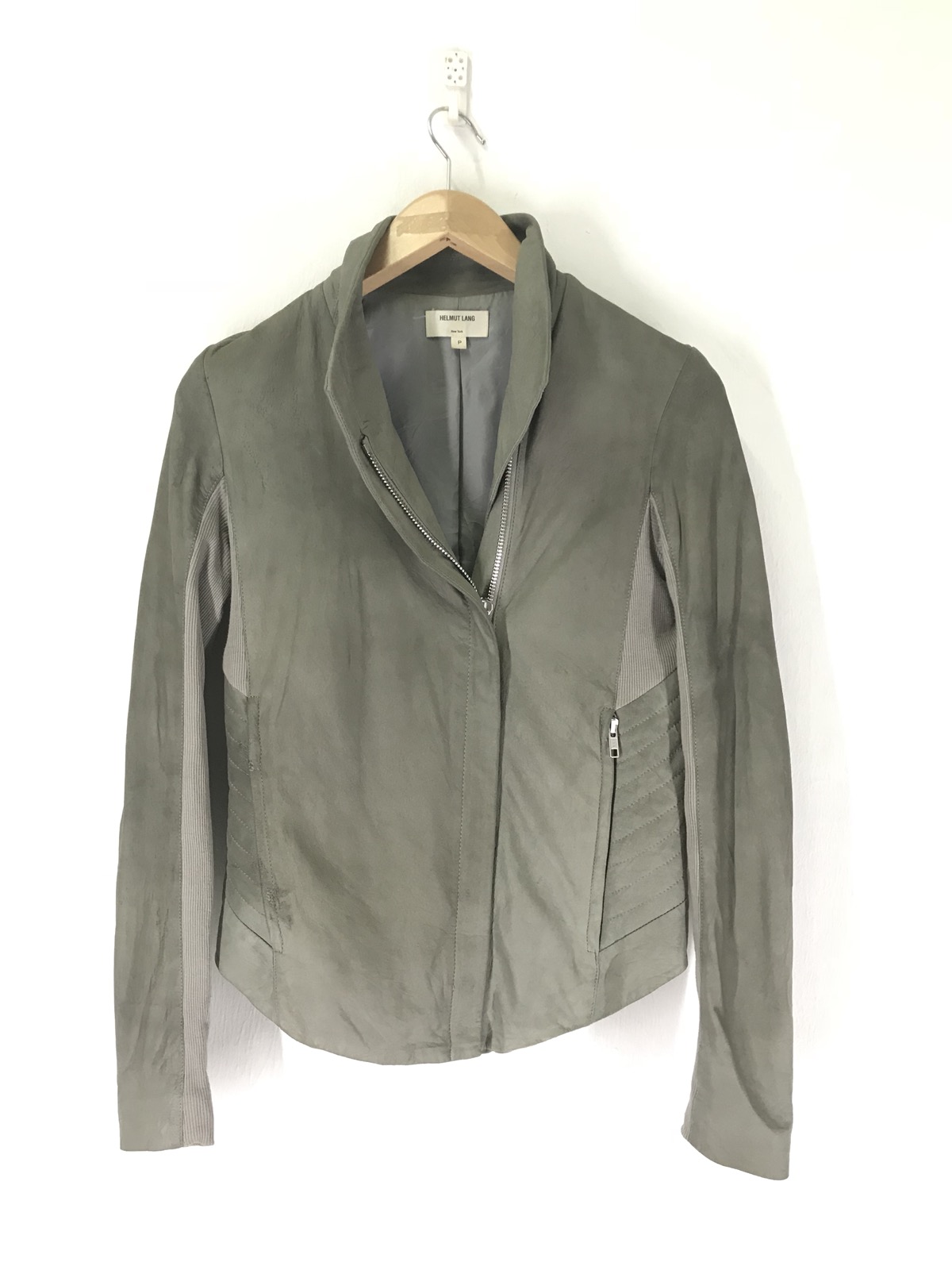 2000s Helmut Lang Biker Paper Leather Jacket - 3