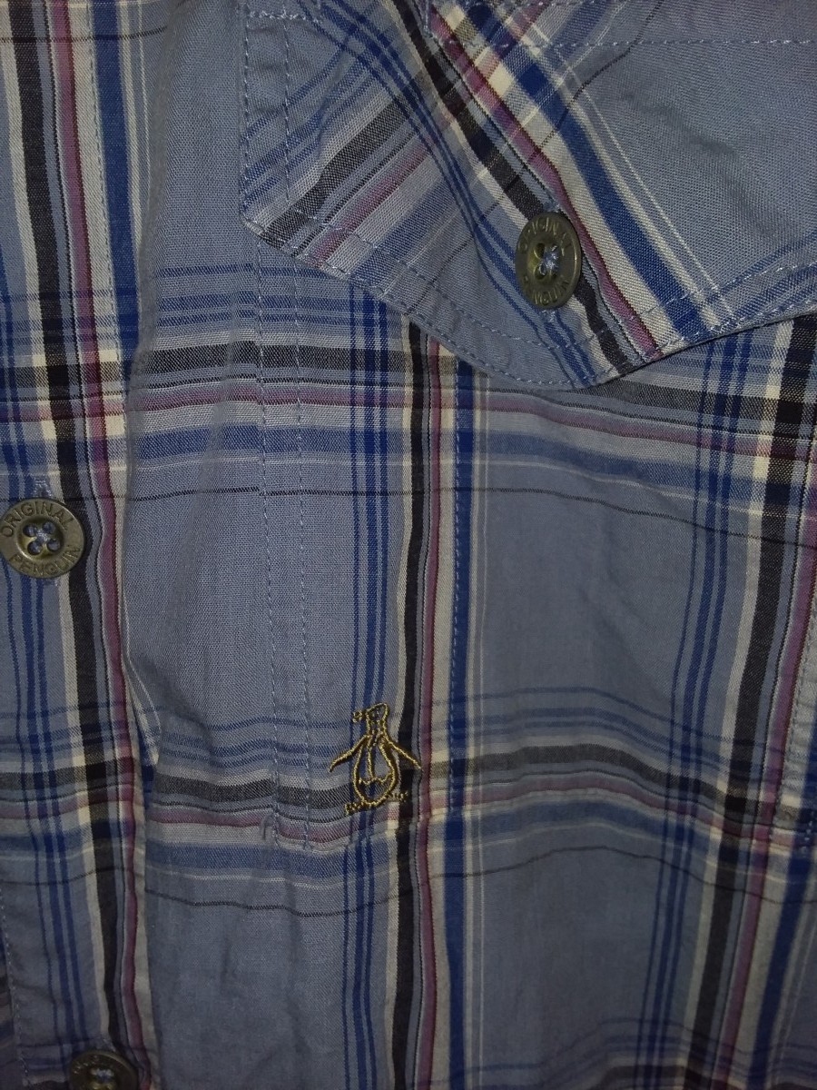 Original Penguin - Penguin Blue Flannel Button-Up - 2
