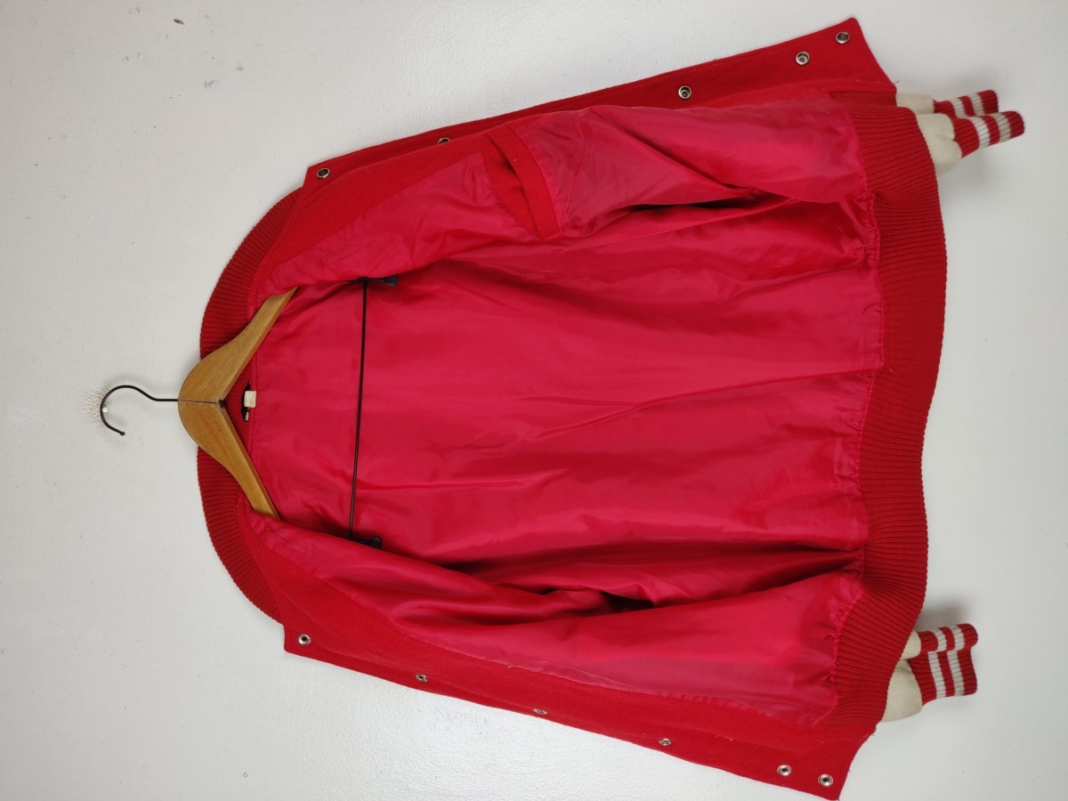 Varsity Jacket - Plain Wool Streetwear Outerwear - 9
