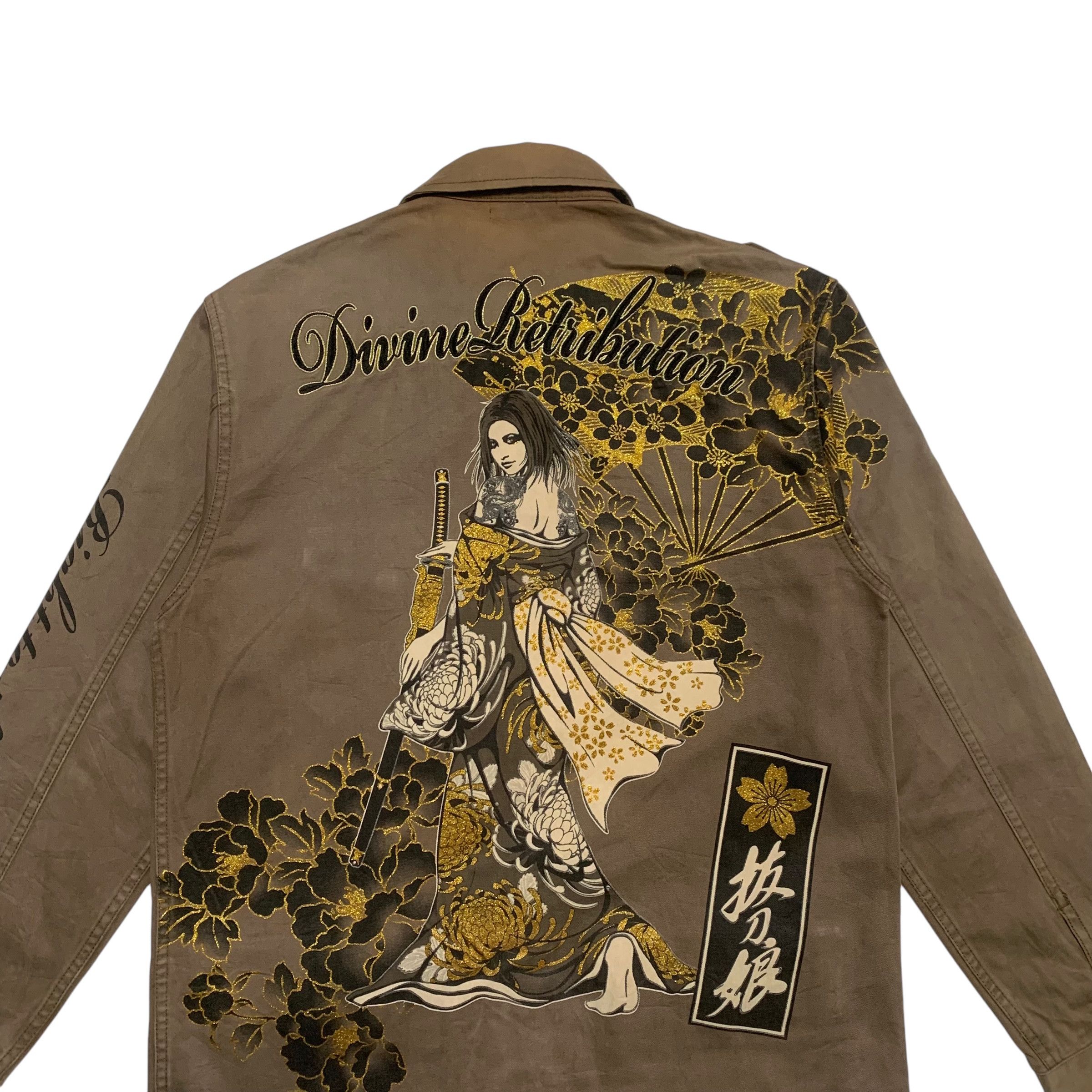 Japanese Brand - Divine Retribution Geisha Big Print Jacket - 3