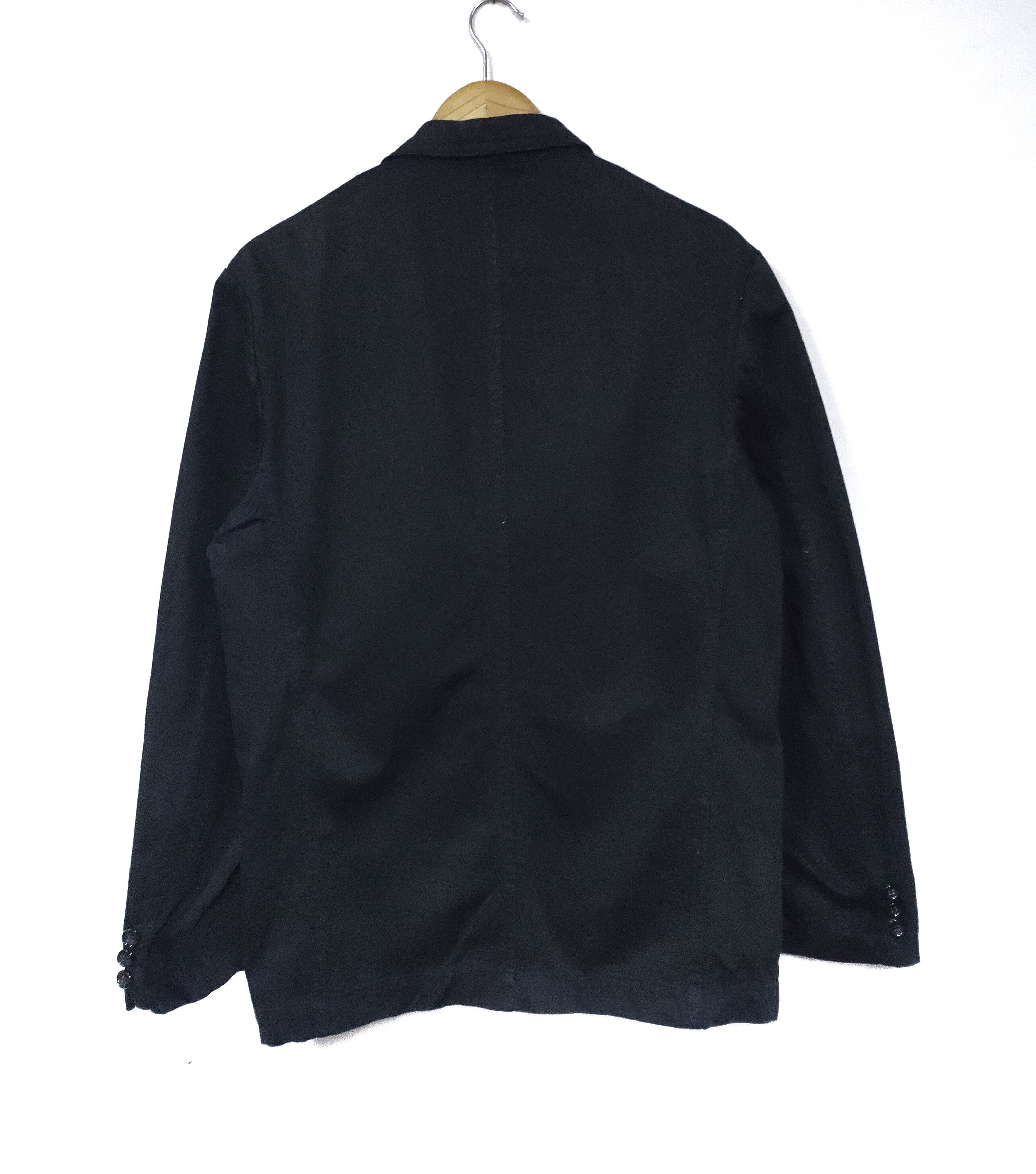 CDG Homme Black Minimalist Button Jacket - 7