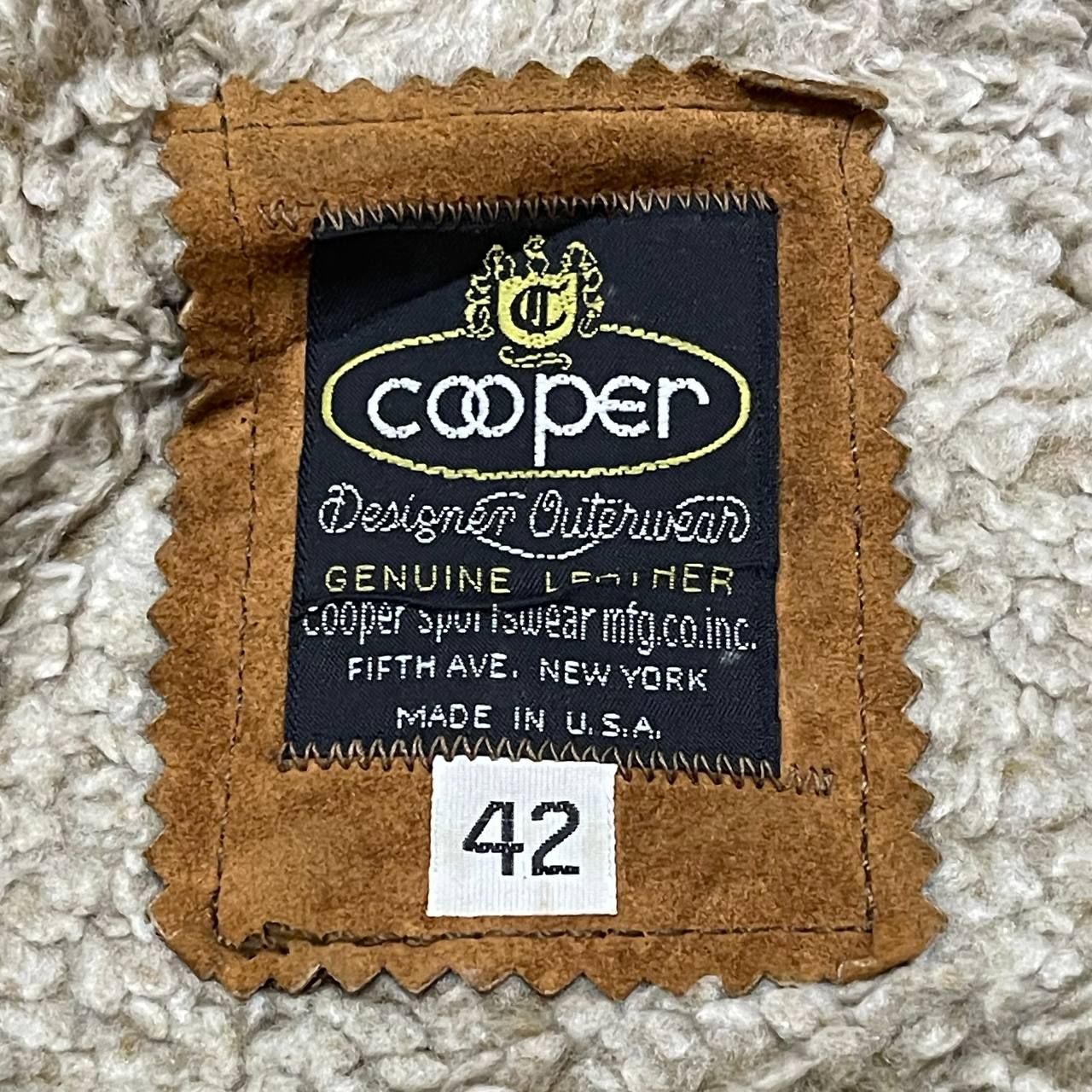 Vintag Cooper Genuine Leather Bomber Jacket Sherpa Lining - 7