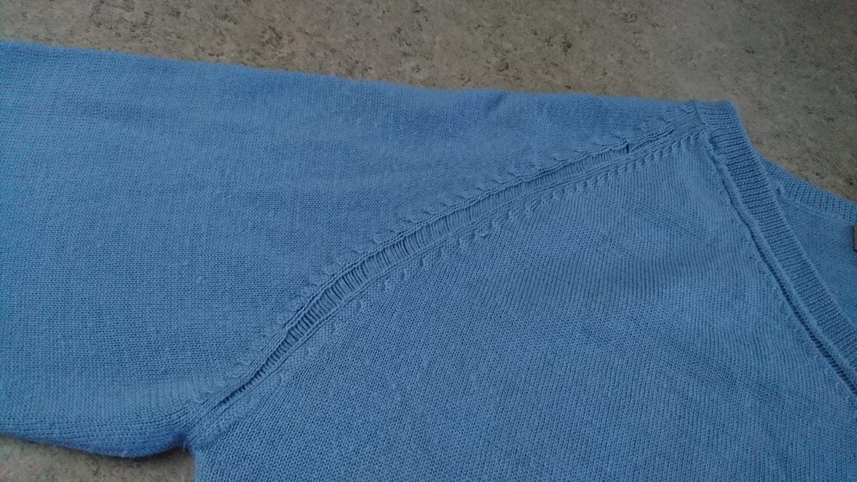 Rare Hedi Slimane Distressed Light Blue Sweater EU46 - 6