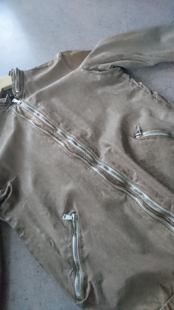 Giorgio Brato - Handmade Two Zip Leather Jacket Beige 48 / S - 7