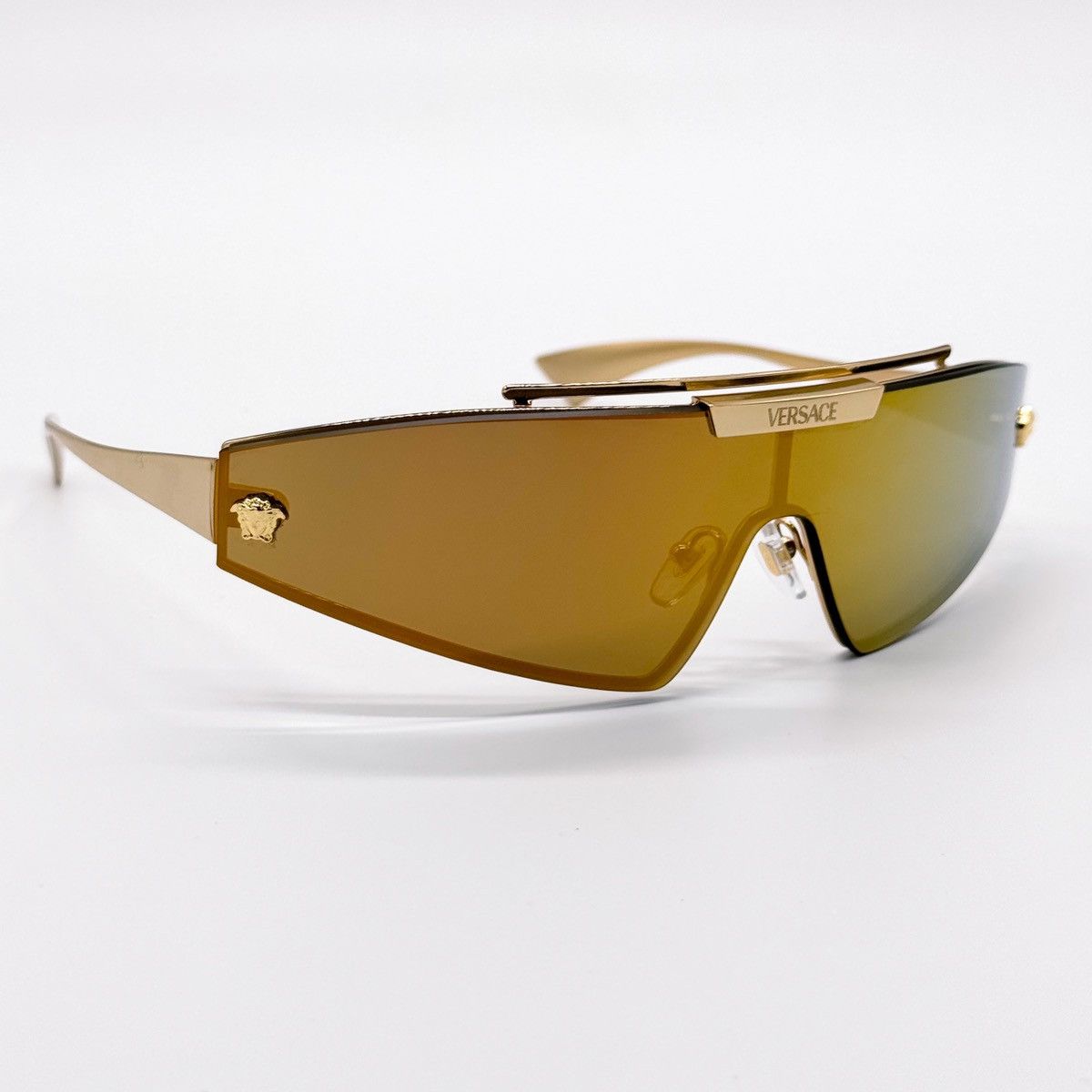 NEW VERSACE VE2265 1002/87 SHIELD MOD 2265 GOLD SUNGLASSES - 12