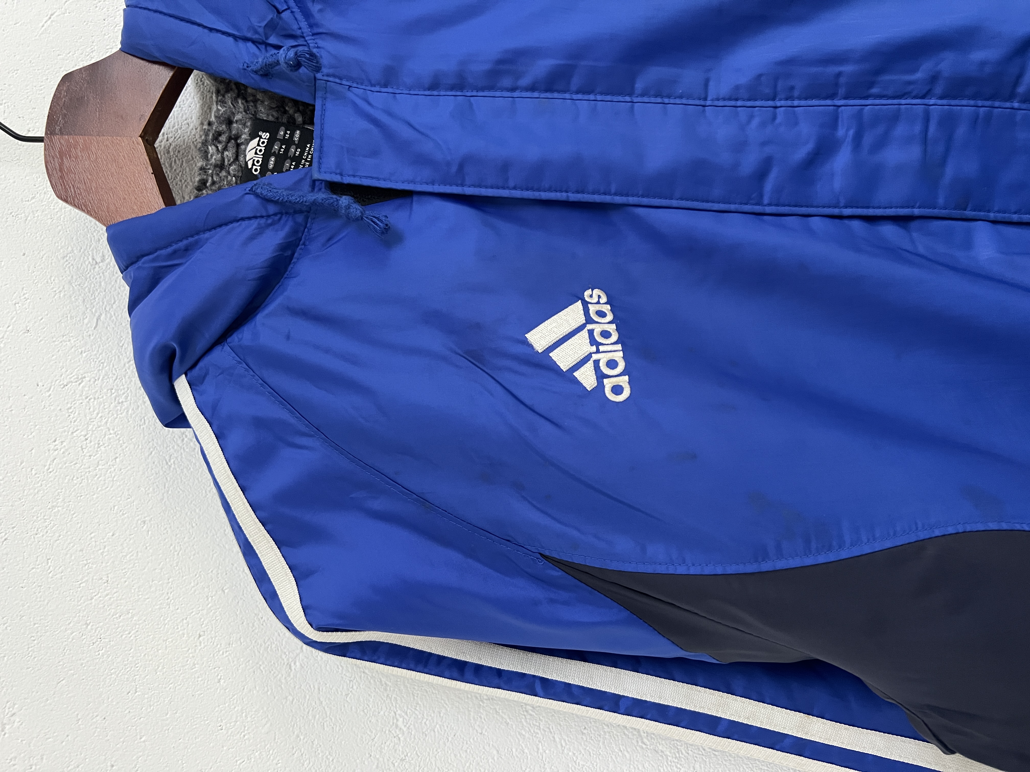 Vintage Adidas winter long jacket blue - 5