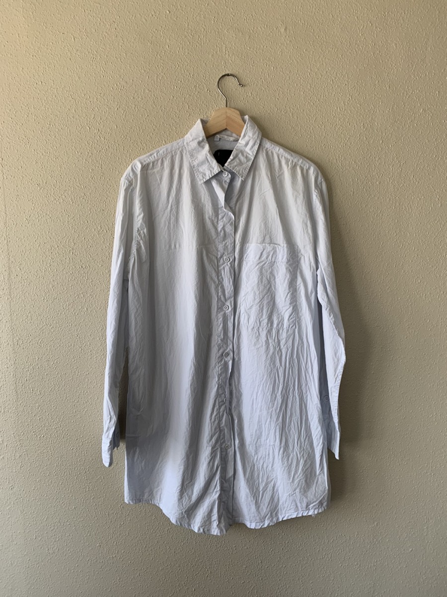 SS15 Long Button Down Shirt Tunic Small - 1