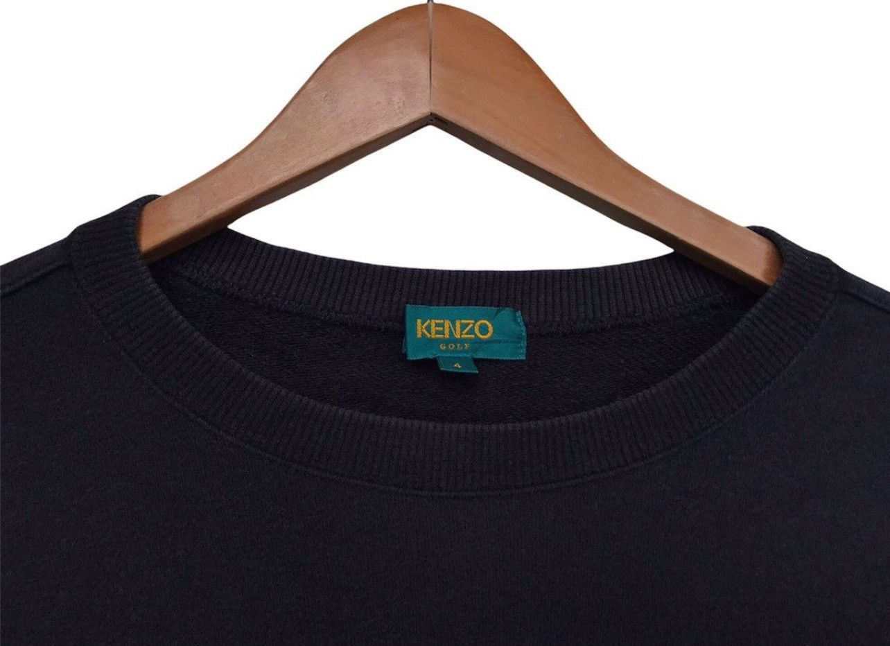 Vintage Kenzo Signature Logo Black Baggy Boxy Sweatshirt - 6