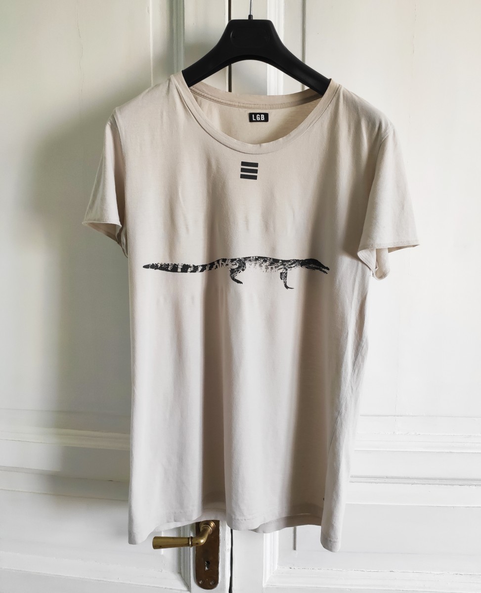 If Six Was Nine - Croco print tee.Like Rick Owens or Julius - 1