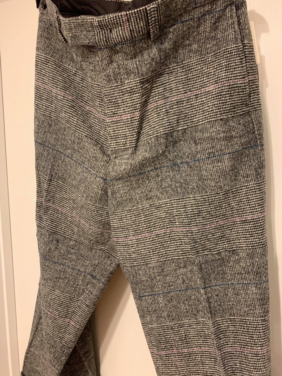 winter glencheck wool pants - 2