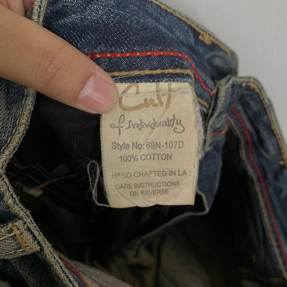 Cult Of Individuality Selvedge Distressed Denim Jeans - 14