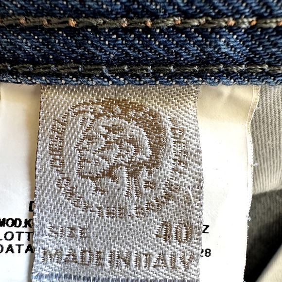 Diesel Kuratt Straight Leg Jeans Medium Wash Snap Button Fly 100% Cotton 40x34 - 6
