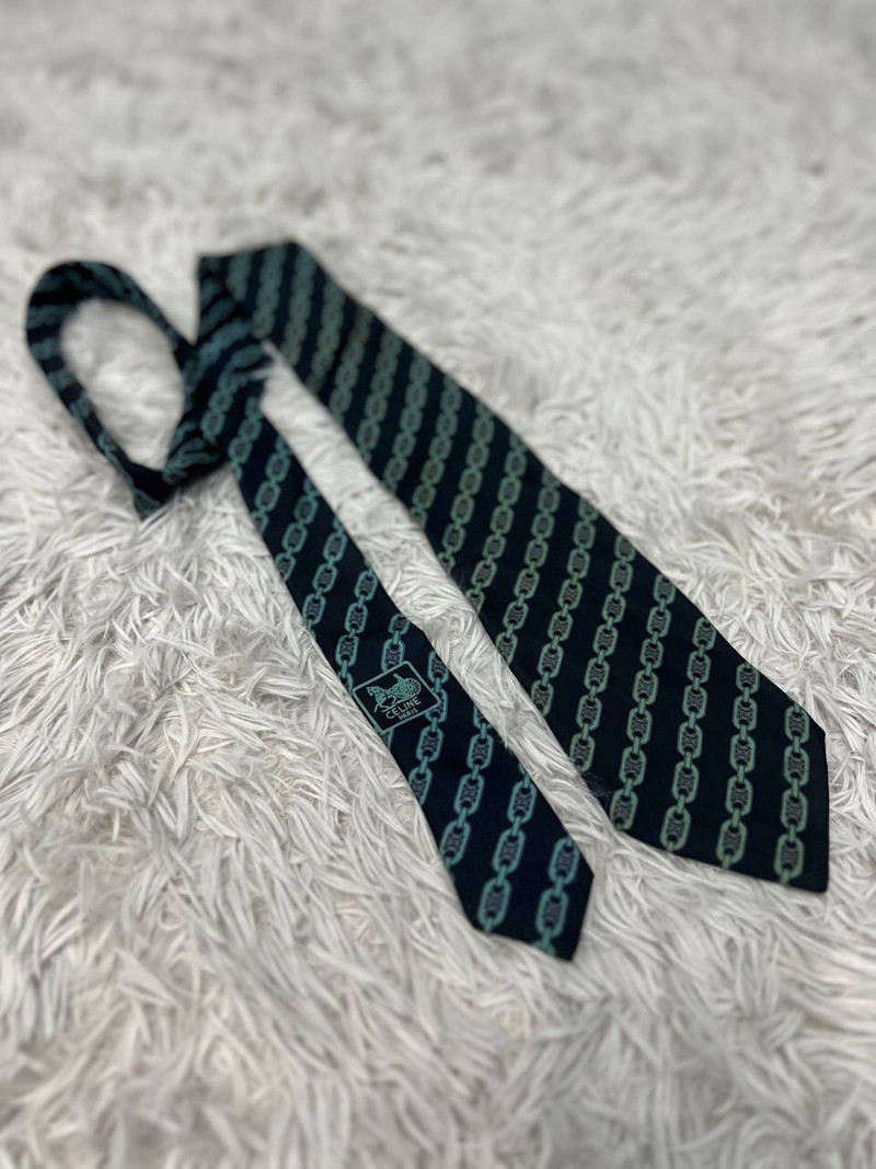 CELINE SILK NECKTIE HAND MADE - 1