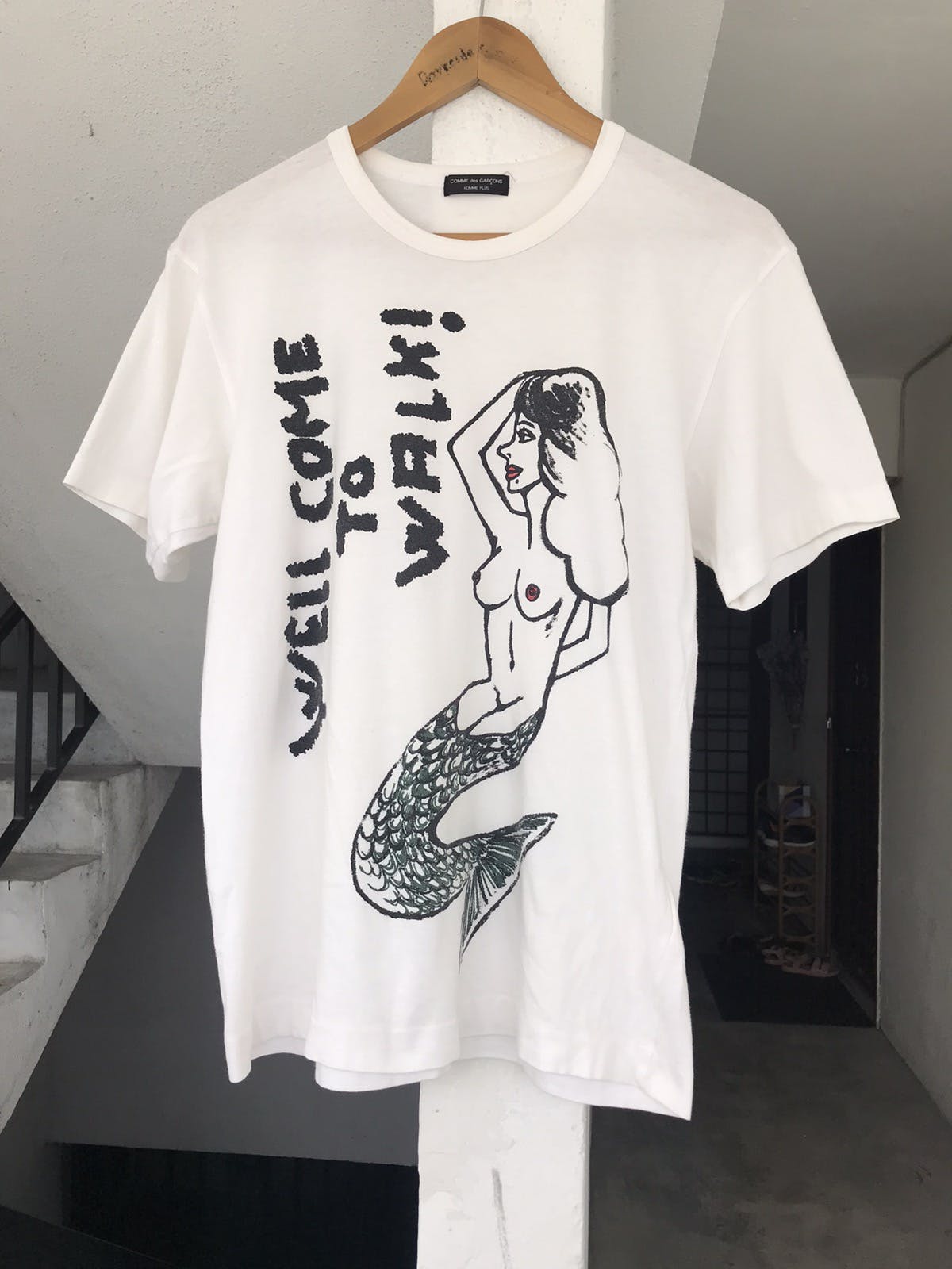 Rare Comme des Homme Plus Well Come To walk Mermaid Tee - 3