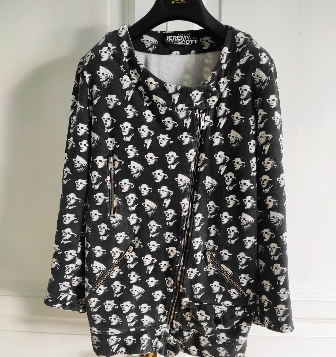 Jeremy Scott - GRAIL! 3d glasses fullprint cotton biker jacket FW07 - 1
