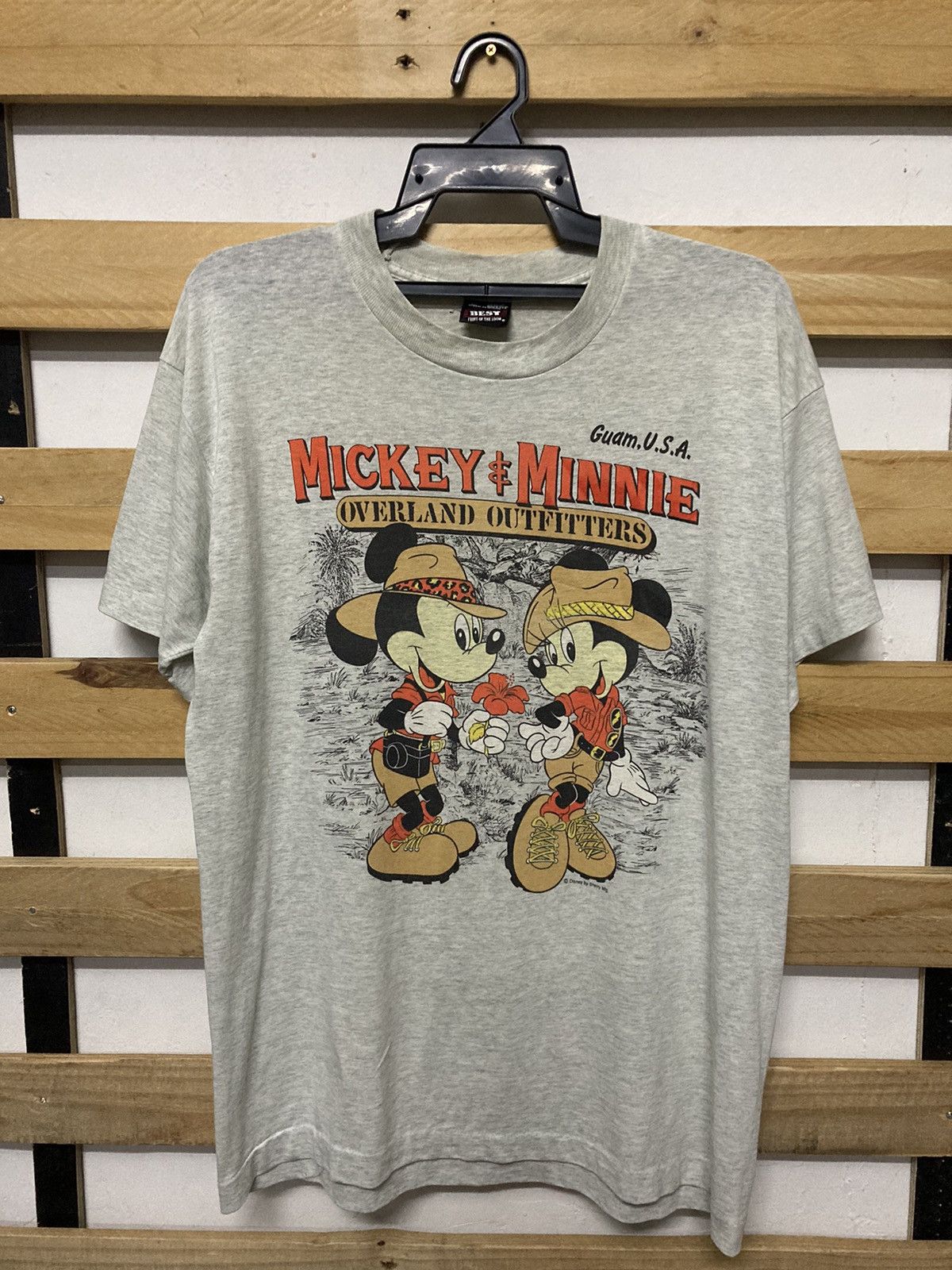 Vintage 90s Mickey & Minnie Guam Usa Tshirt - 1